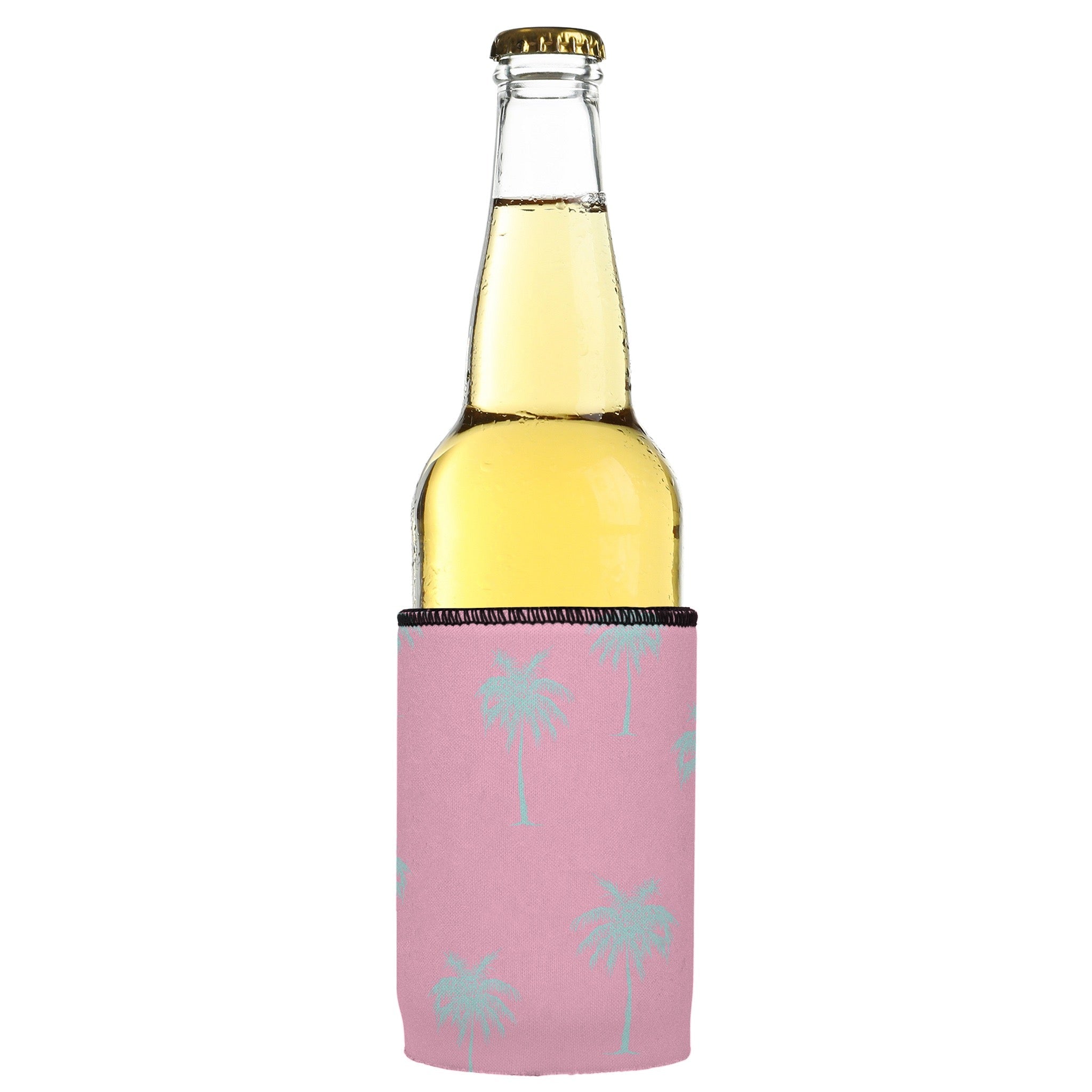 Stubbyz Palm Trees Aqua Pink Stubby Cooler 2-Pack