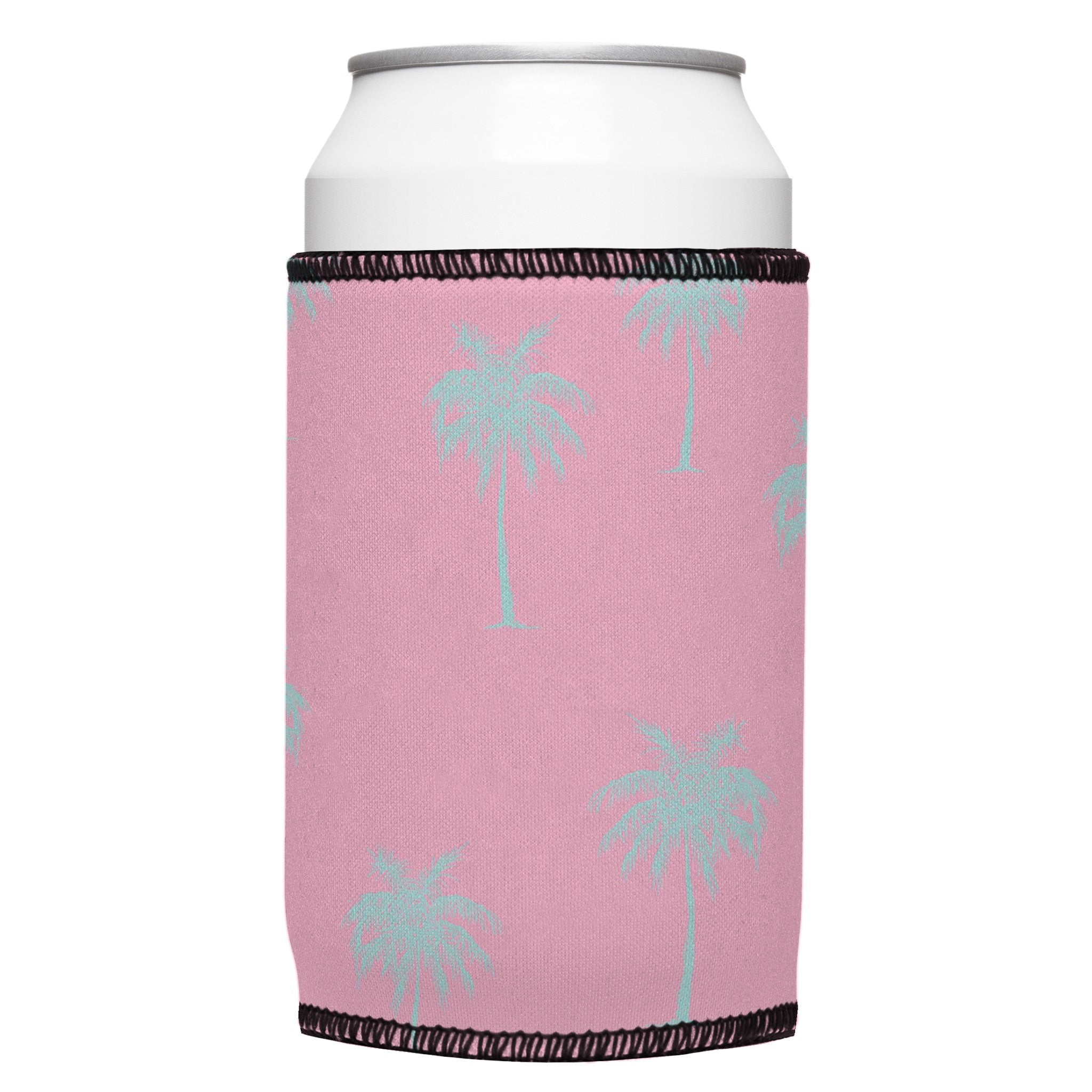 Stubbyz Palm Trees Aqua Pink Stubby Cooler 2-Pack