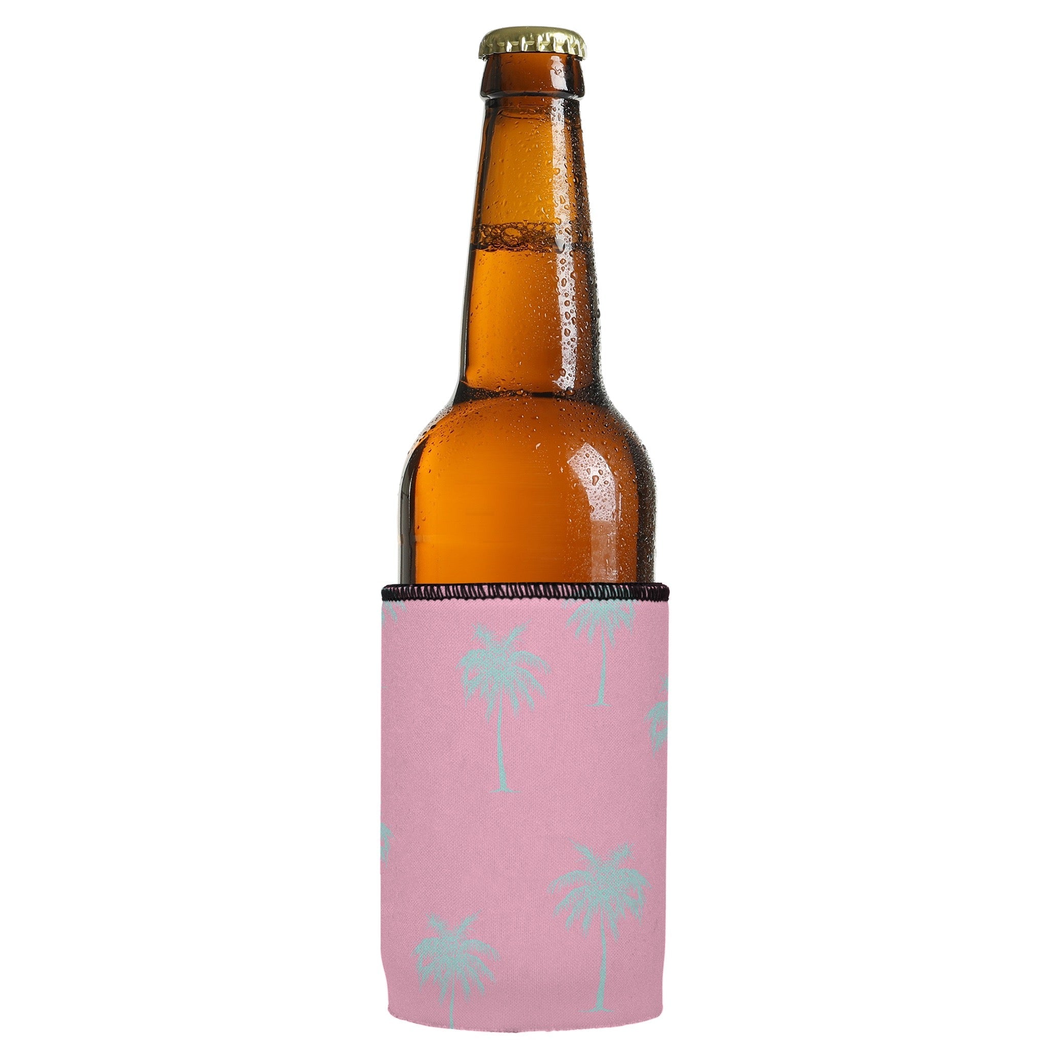 Stubbyz Palm Trees Aqua Pink Stubby Cooler 2-Pack
