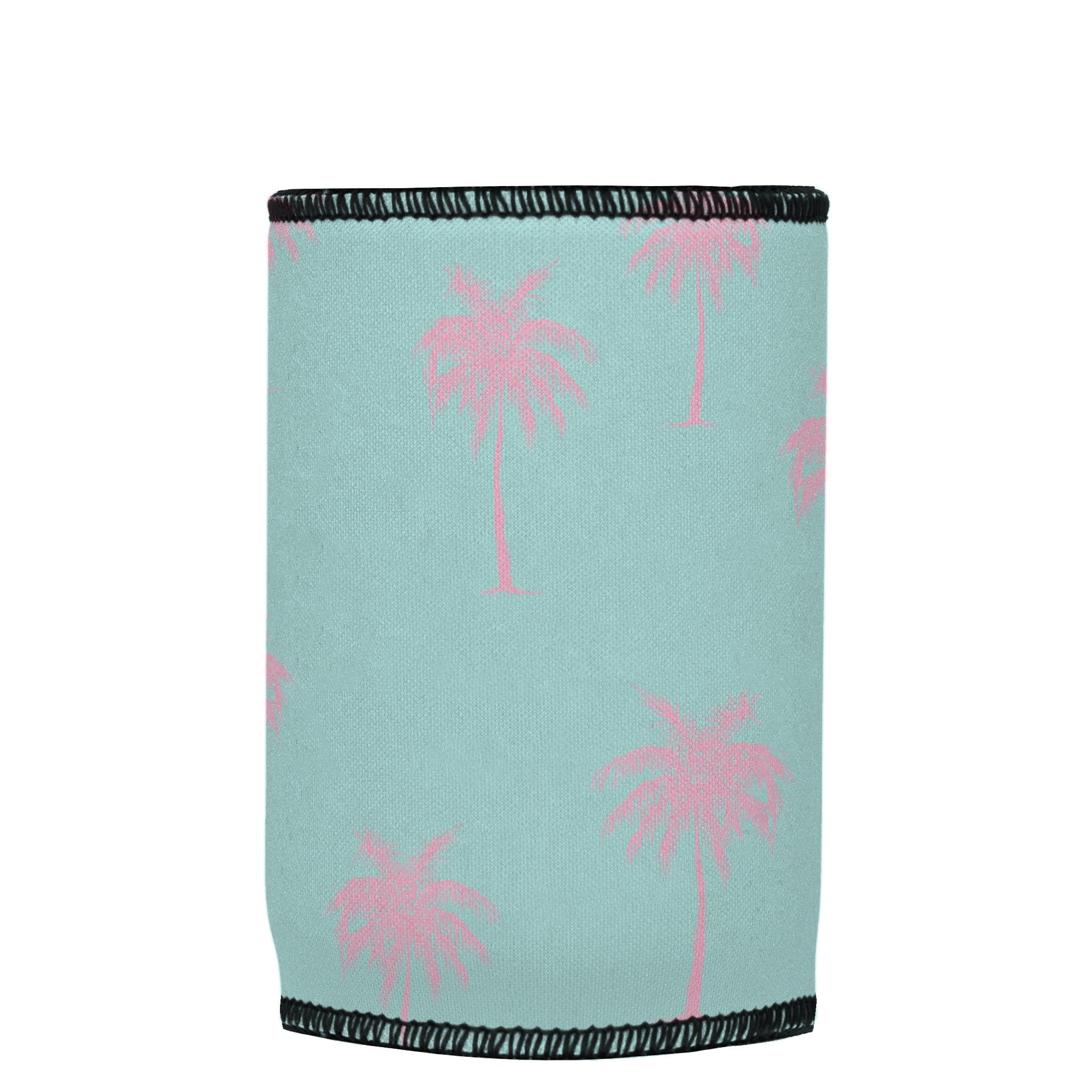 Stubbyz Palm Trees Pink Aqua Stubby Cooler 3-Pack