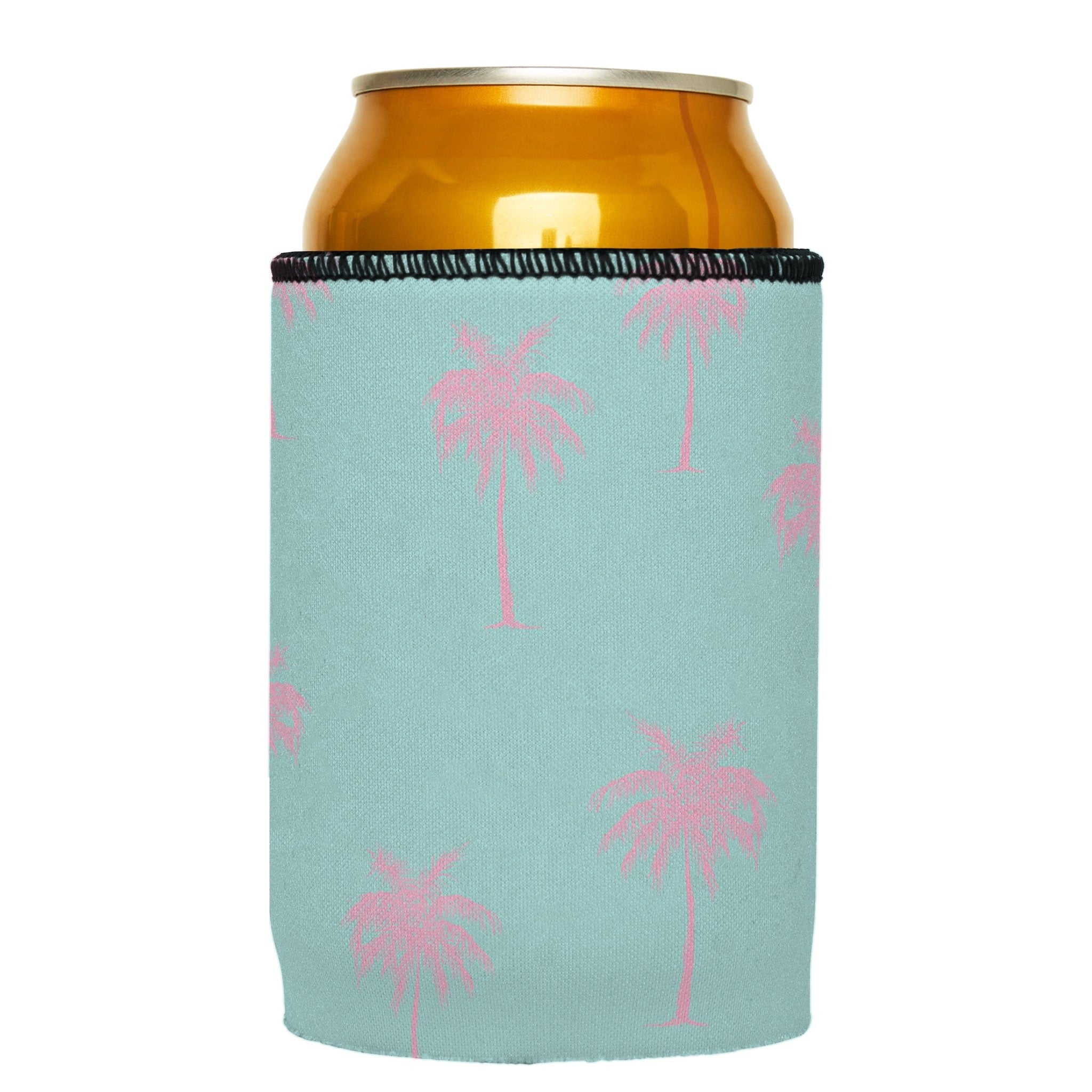 Stubbyz Palm Trees Pink Aqua Stubby Cooler 3-Pack