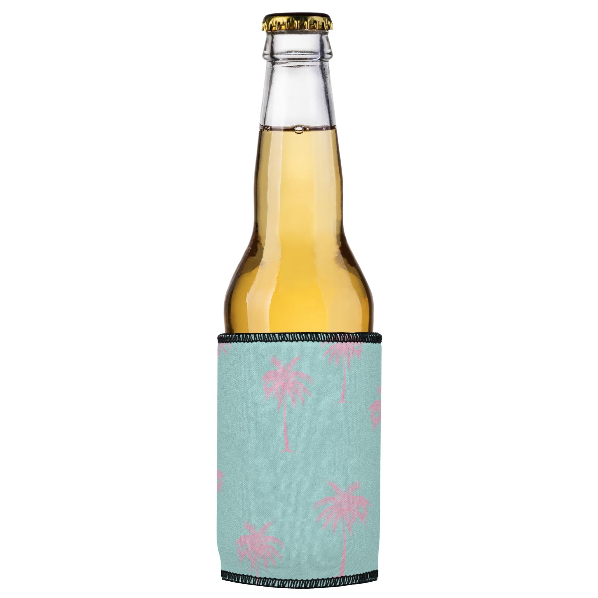 Stubbyz Palm Trees Pink Aqua Stubby Cooler 2-Pack