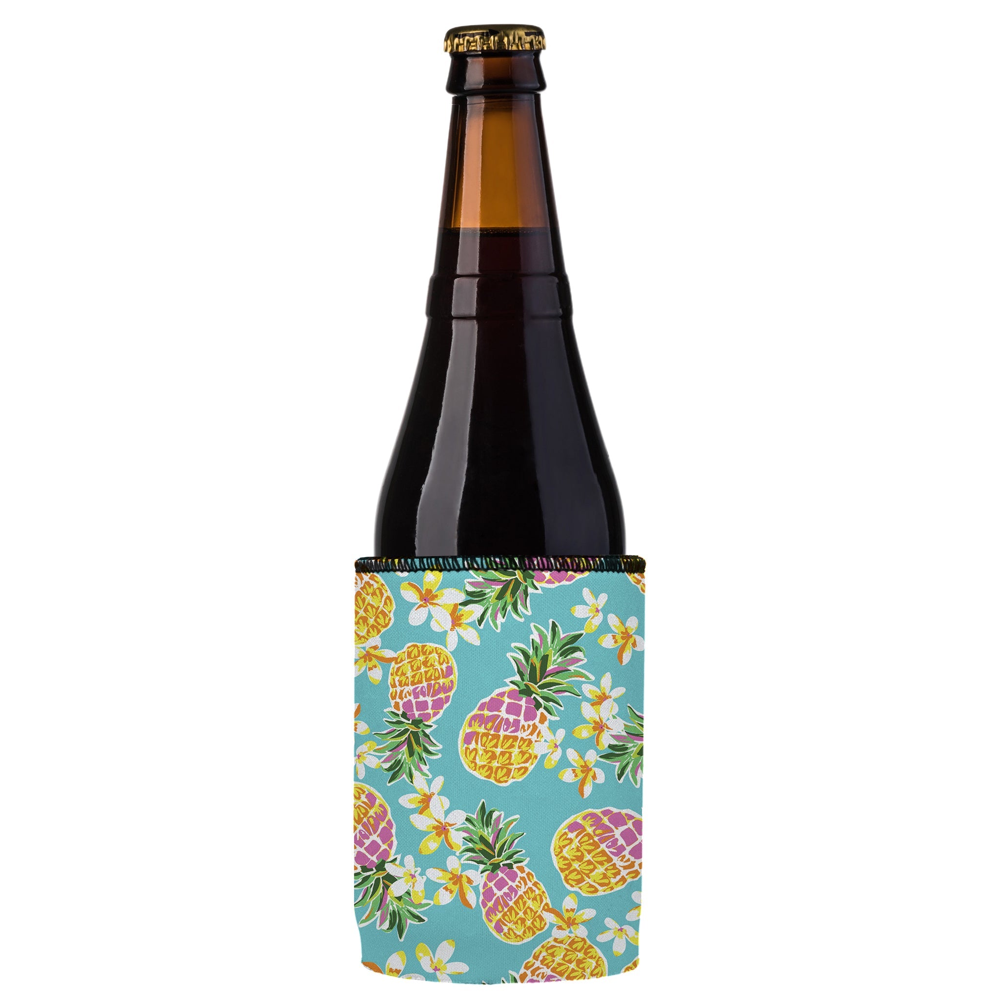 Stubbyz Floral Pineapple Stubby Cooler 2-Pack
