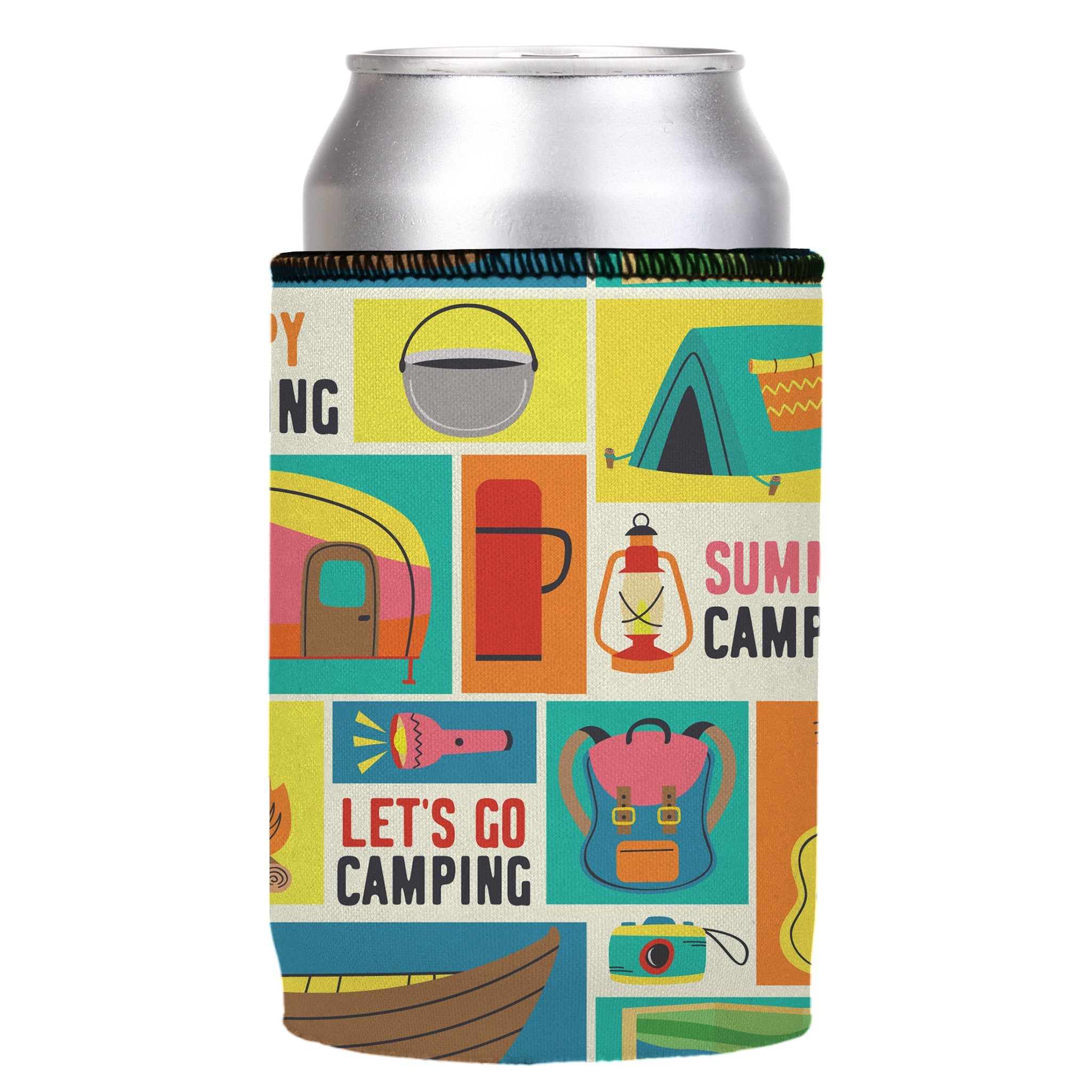 Stubbyz Happy Camping Stubby Cooler 2-Pack