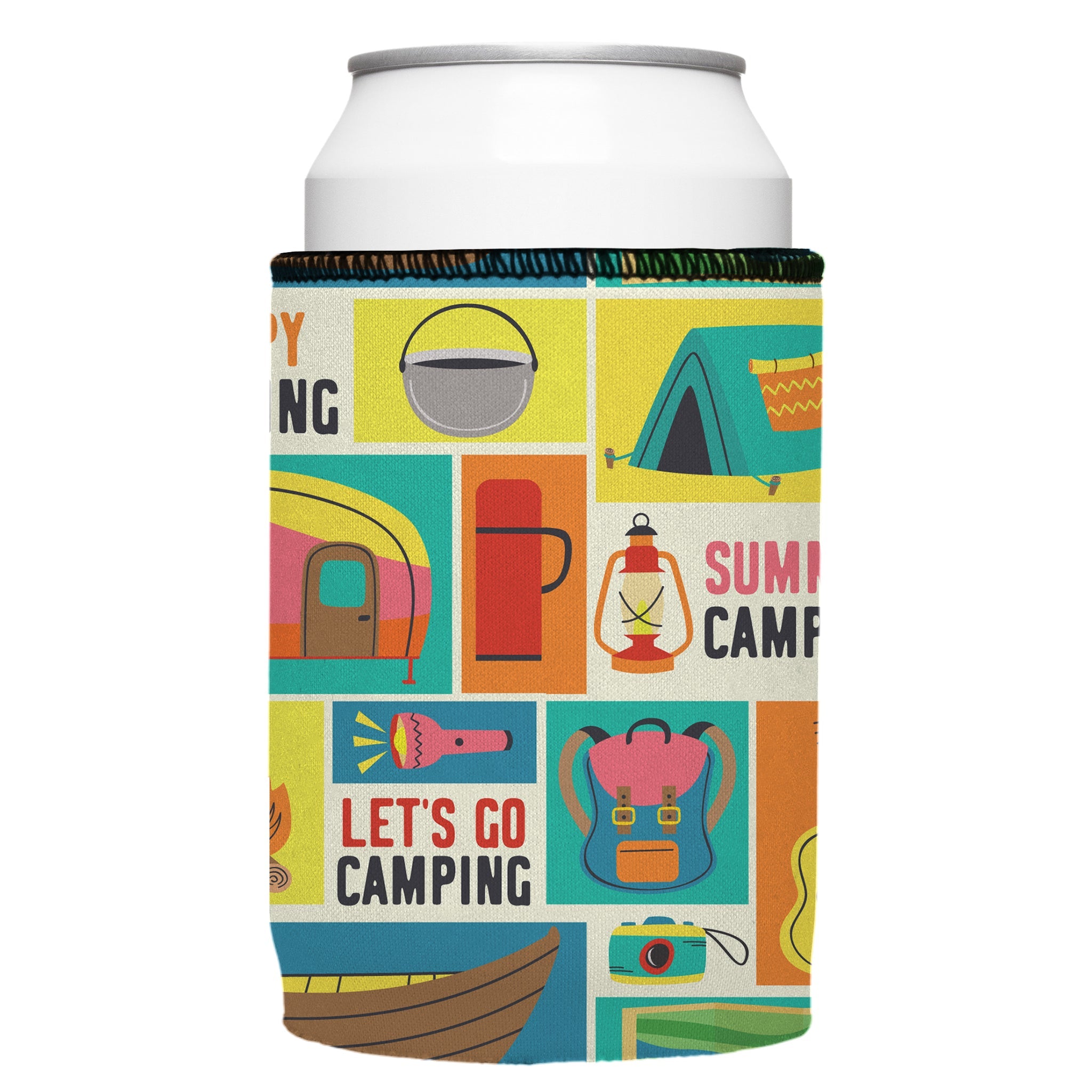 Stubbyz Happy Camping Stubby Cooler 3-Pack
