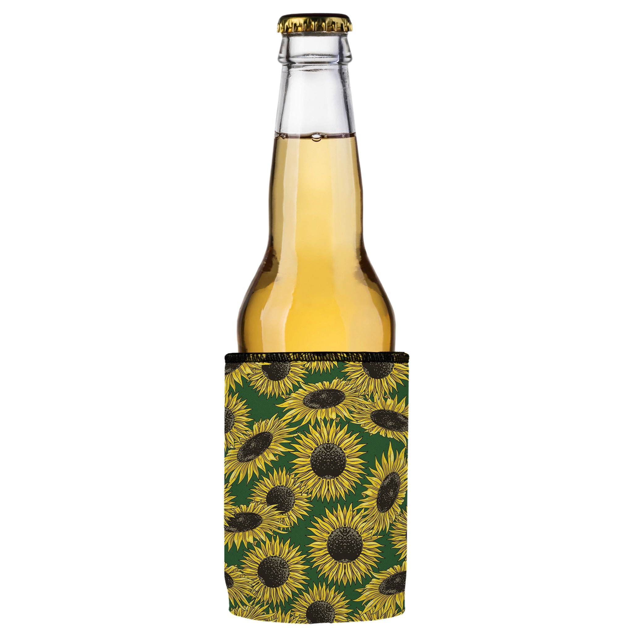 Stubbyz Green Sunflowers Stubby Cooler 2-Pack