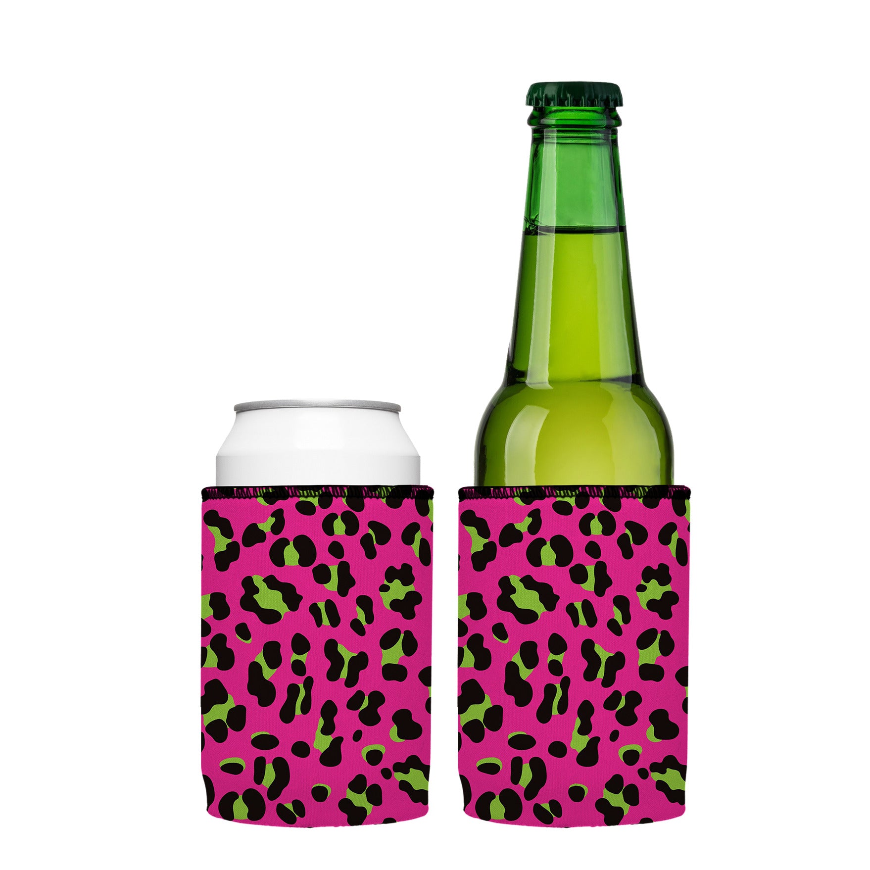 Stubbyz 80s Leopard Print Stubby Cooler 2-Pack
