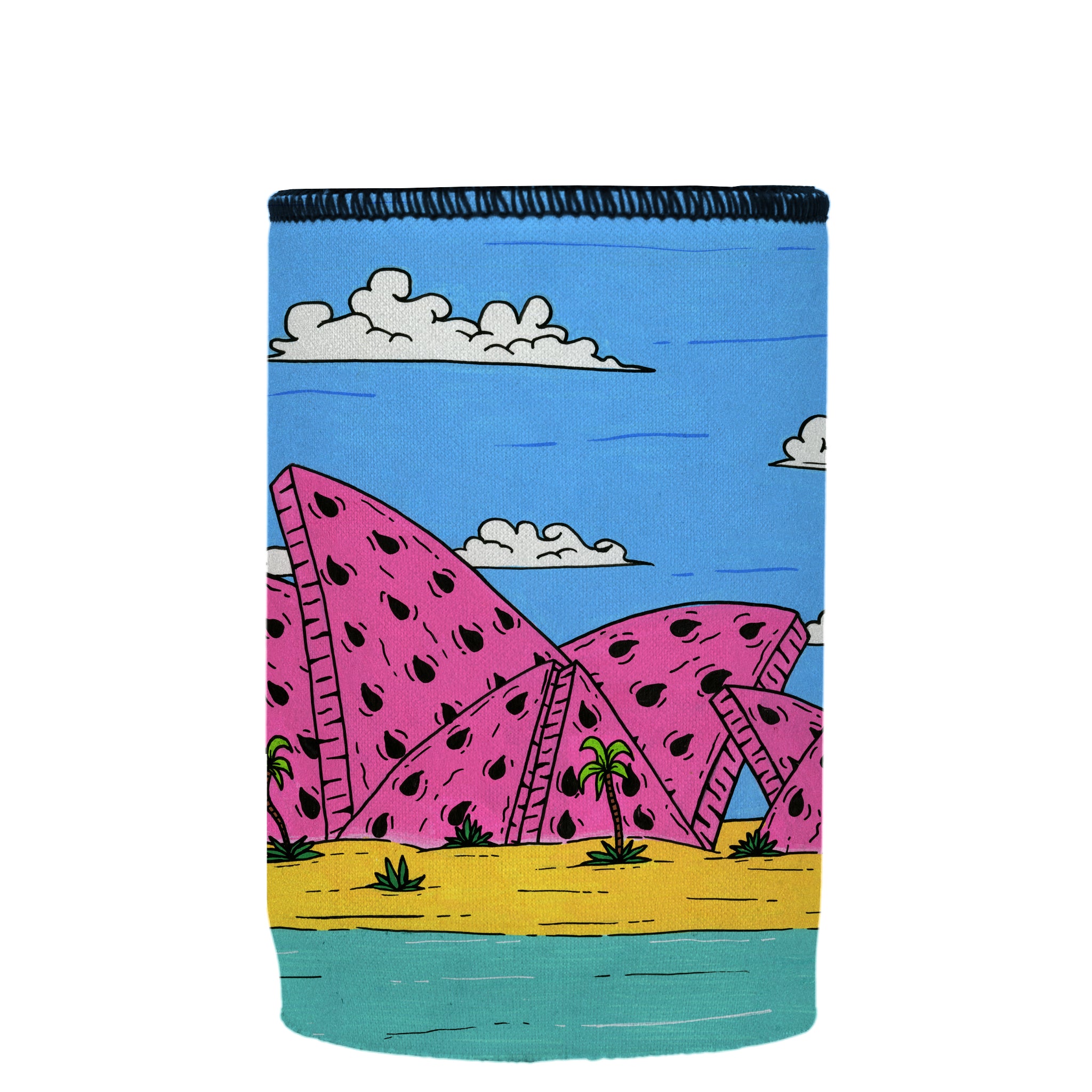 Stubbyz x Mulga Watermelon Opera House Stubby Cooler