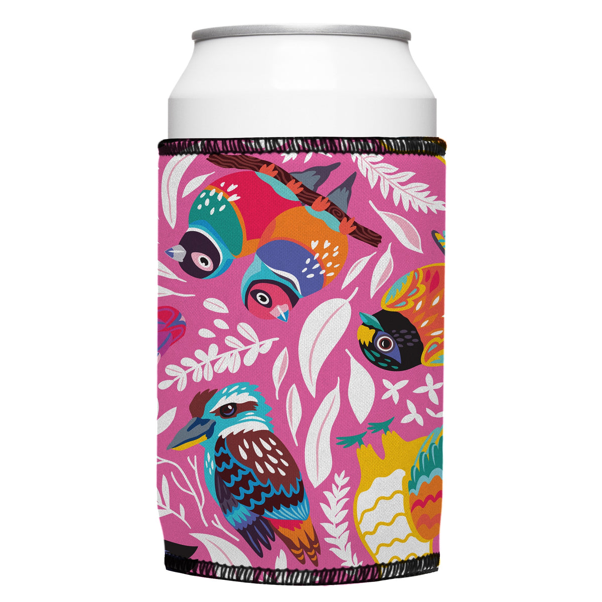 Aussie Birds Stubbyz One Size cooler on a standard bottle