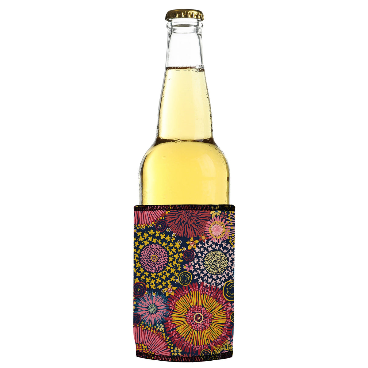 Waratah Stubbyz One Size cooler on a slim bottle, angled view