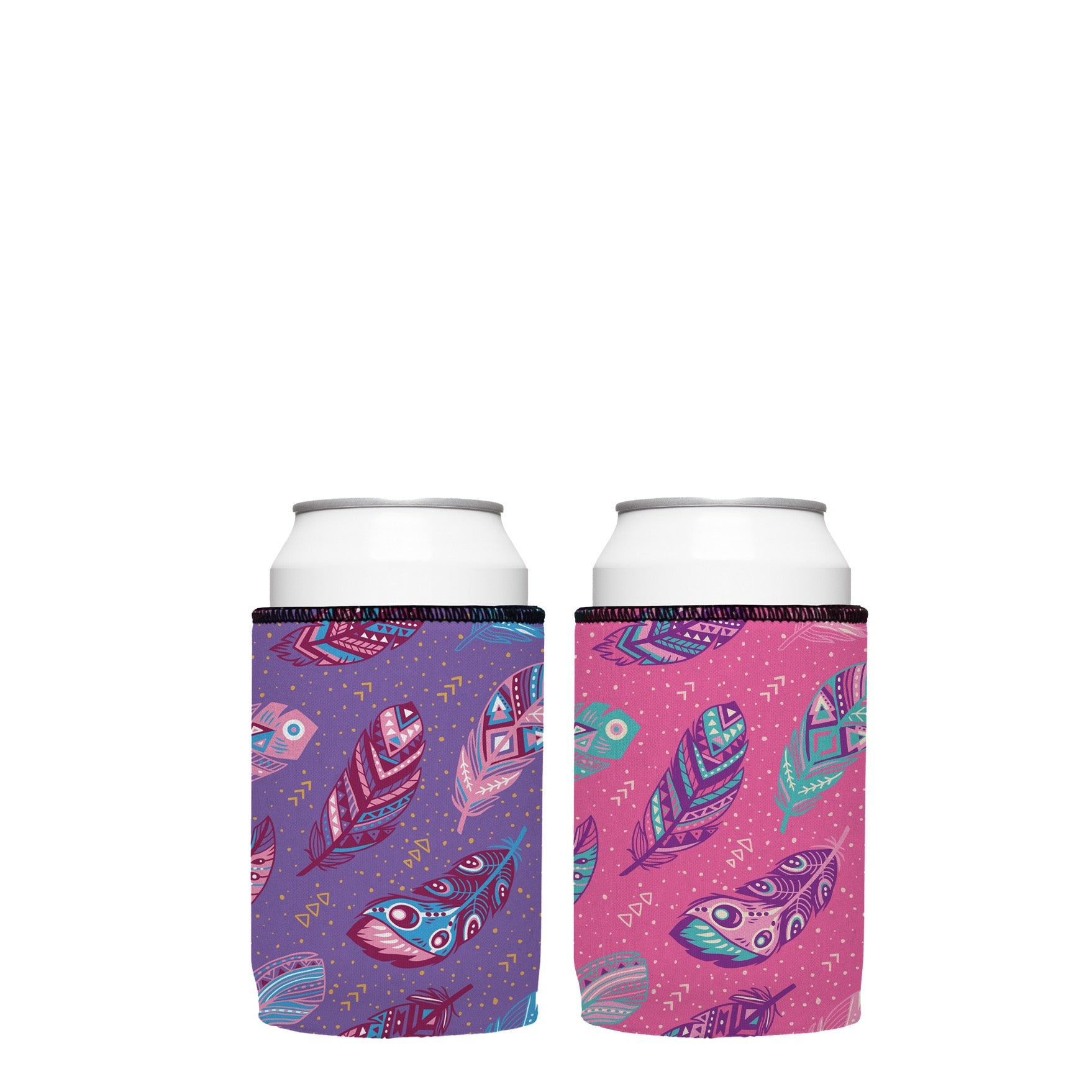 Stubbyz Boho Feathers Stubby Cooler 2-Pack