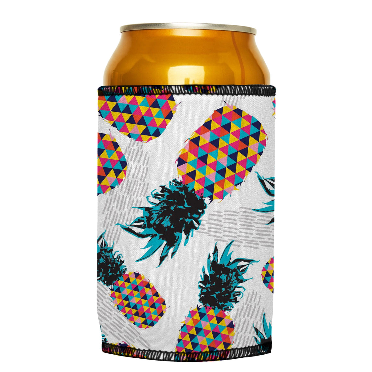Pineapple Heads Stubbyz One Size cooler on a standard can