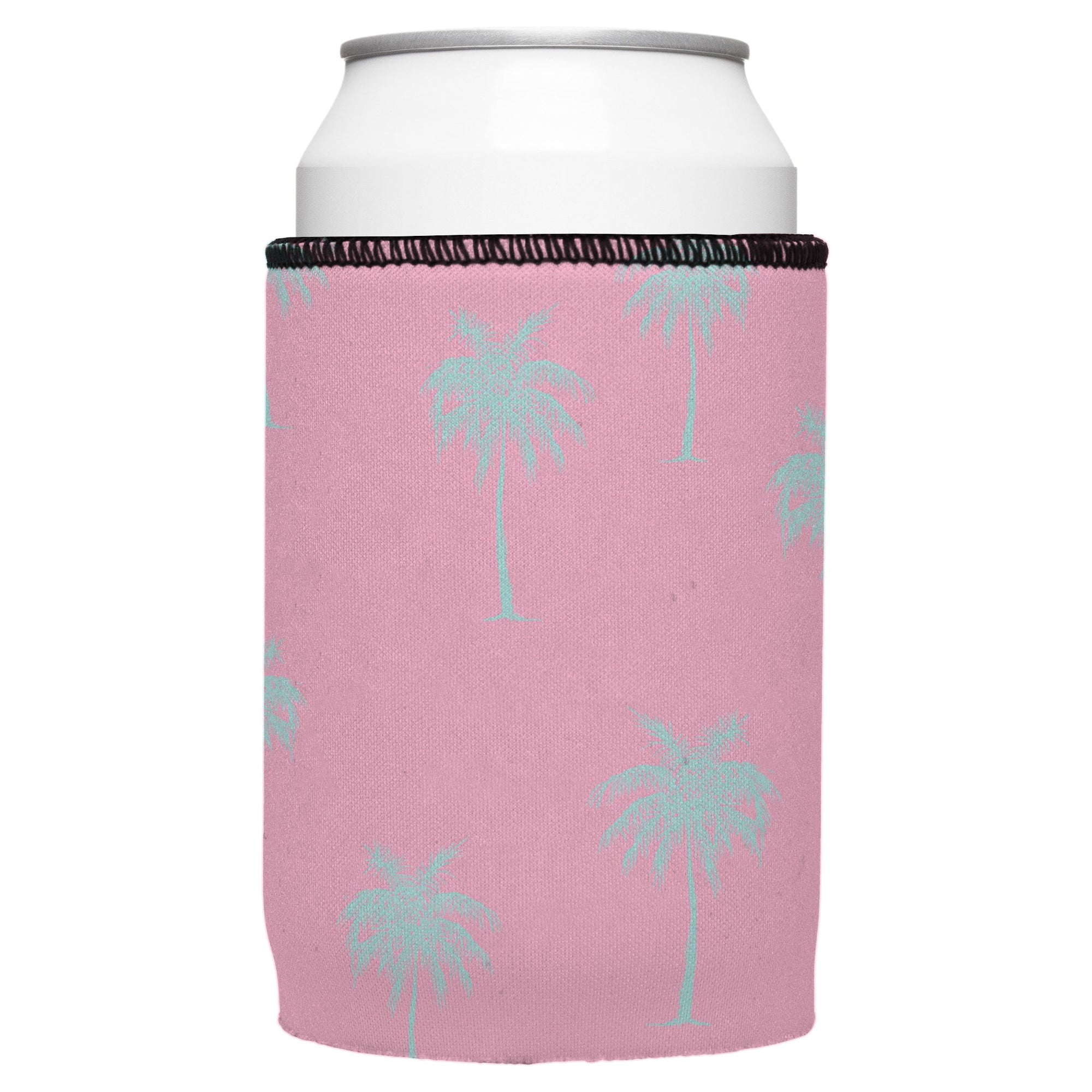 Stubbyz Palm Trees Aqua Pink Stubby Cooler 2-Pack