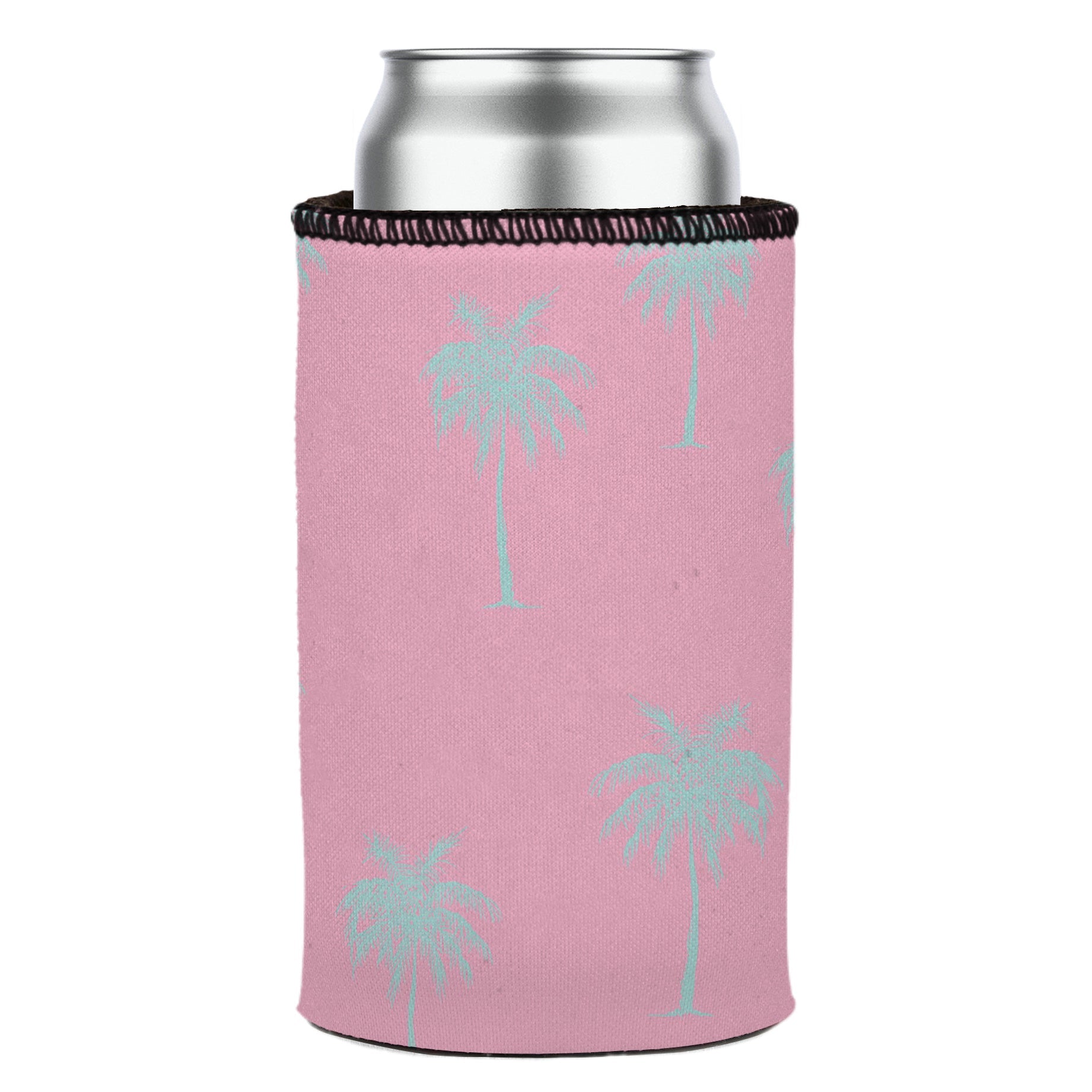 Stubbyz Palm Trees Aqua Pink Stubby Cooler 2-Pack