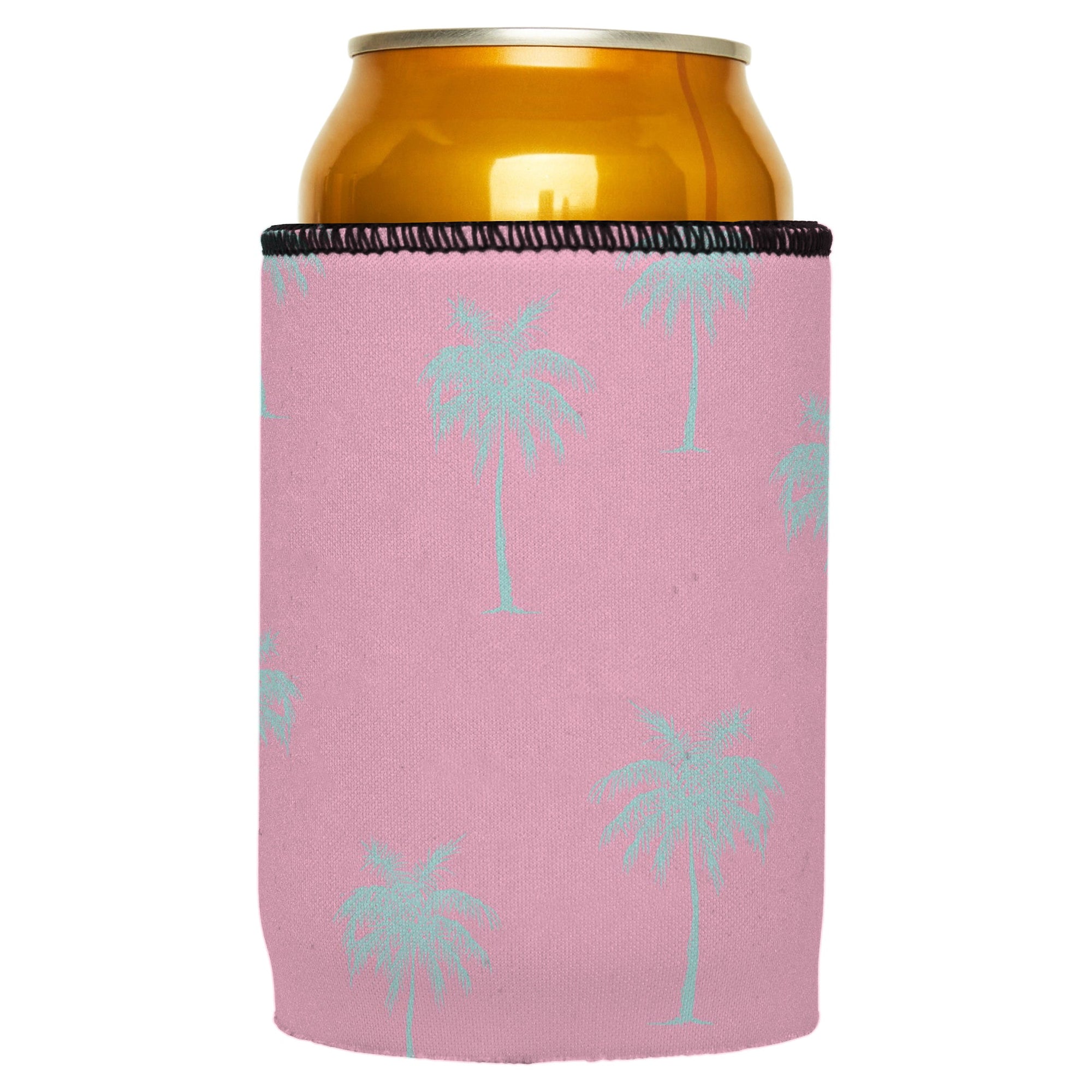 Stubbyz Palm Trees Aqua Pink Stubby Cooler 2-Pack