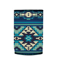Blue Navajo Rug Stubbyz One Size baseless stubby cooler, shown flat