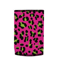 80s Leopard Print Stubbyz One Size baseless stubby cooler, shown flat