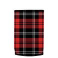 Scottish Tartan Plaid Stubbyz One Size baseless stubby cooler, shown flat
