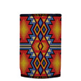 Huichol Beading Stubbyz One Size baseless stubby cooler, shown flat