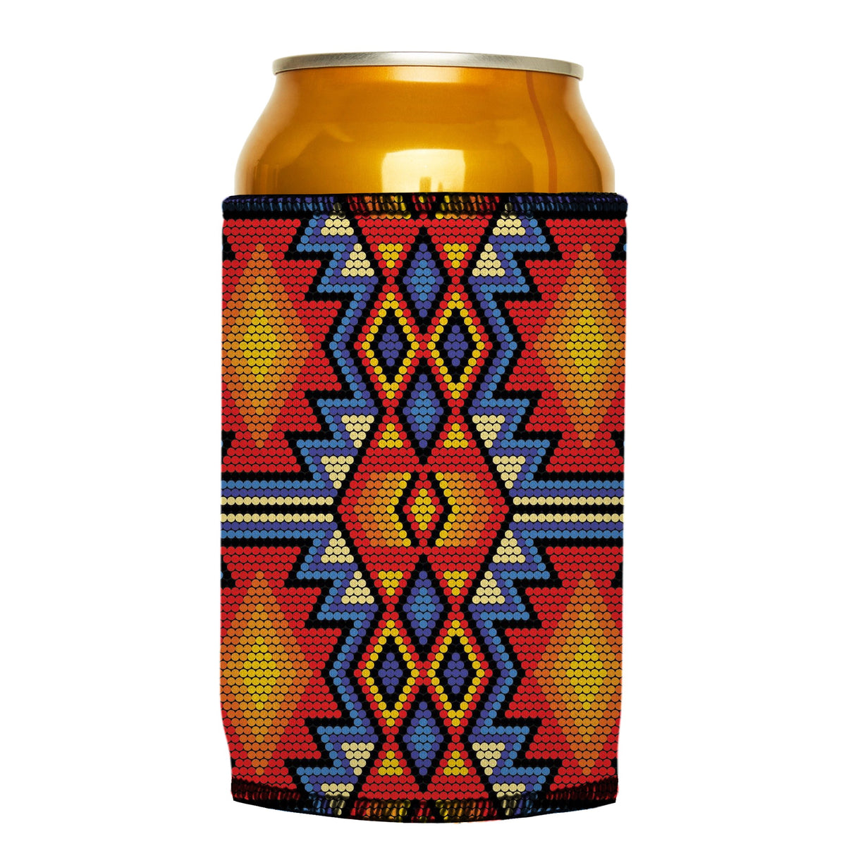 Huichol Beading Stubbyz One Size cooler on a standard can