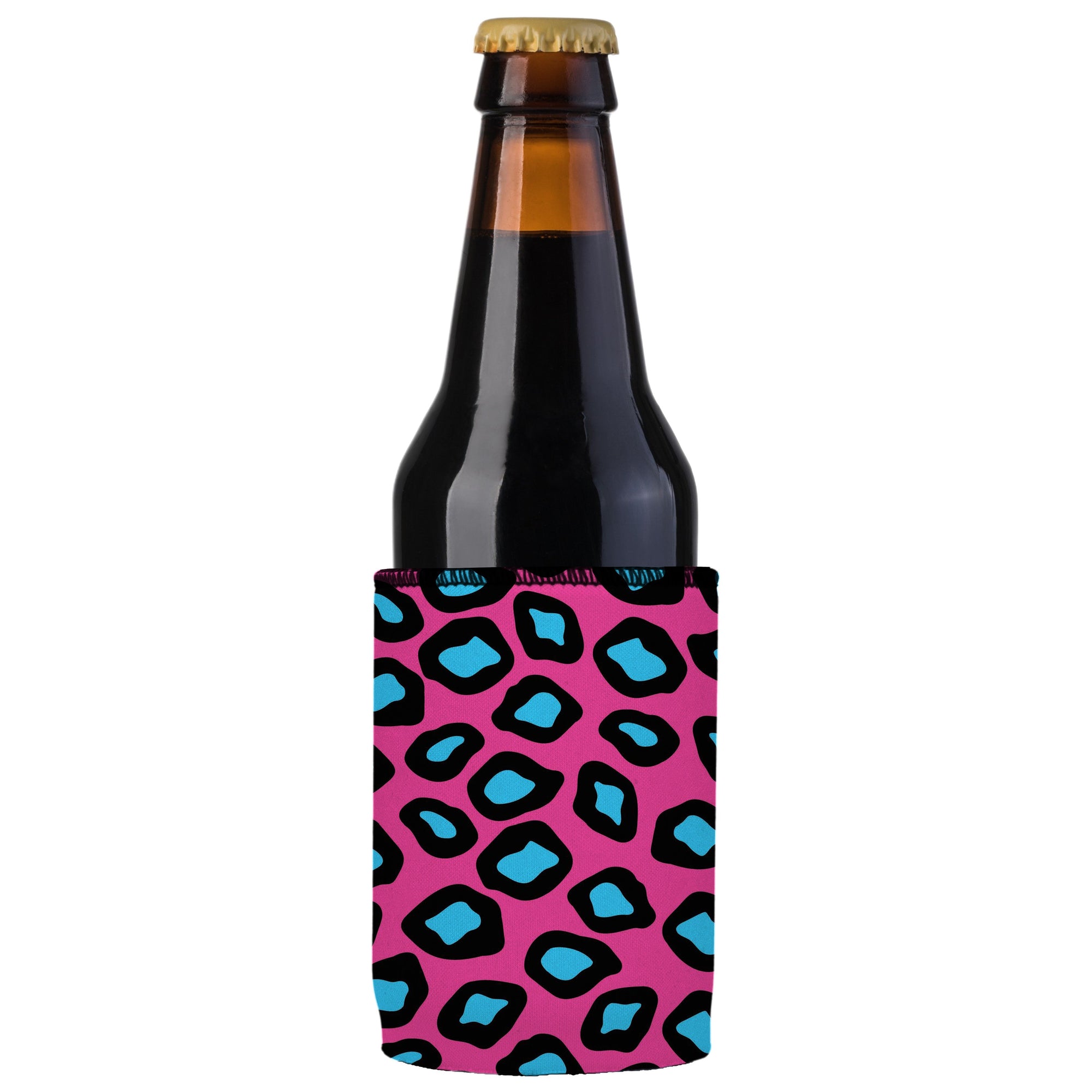 Stubbyz Pink Leopard Print Stubby Cooler 2-Pack