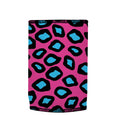 Pink Leopard Print Stubbyz One Size baseless stubby cooler, shown flat