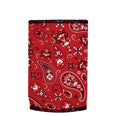 Red Bandana Stubbyz One Size baseless stubby cooler, shown flat