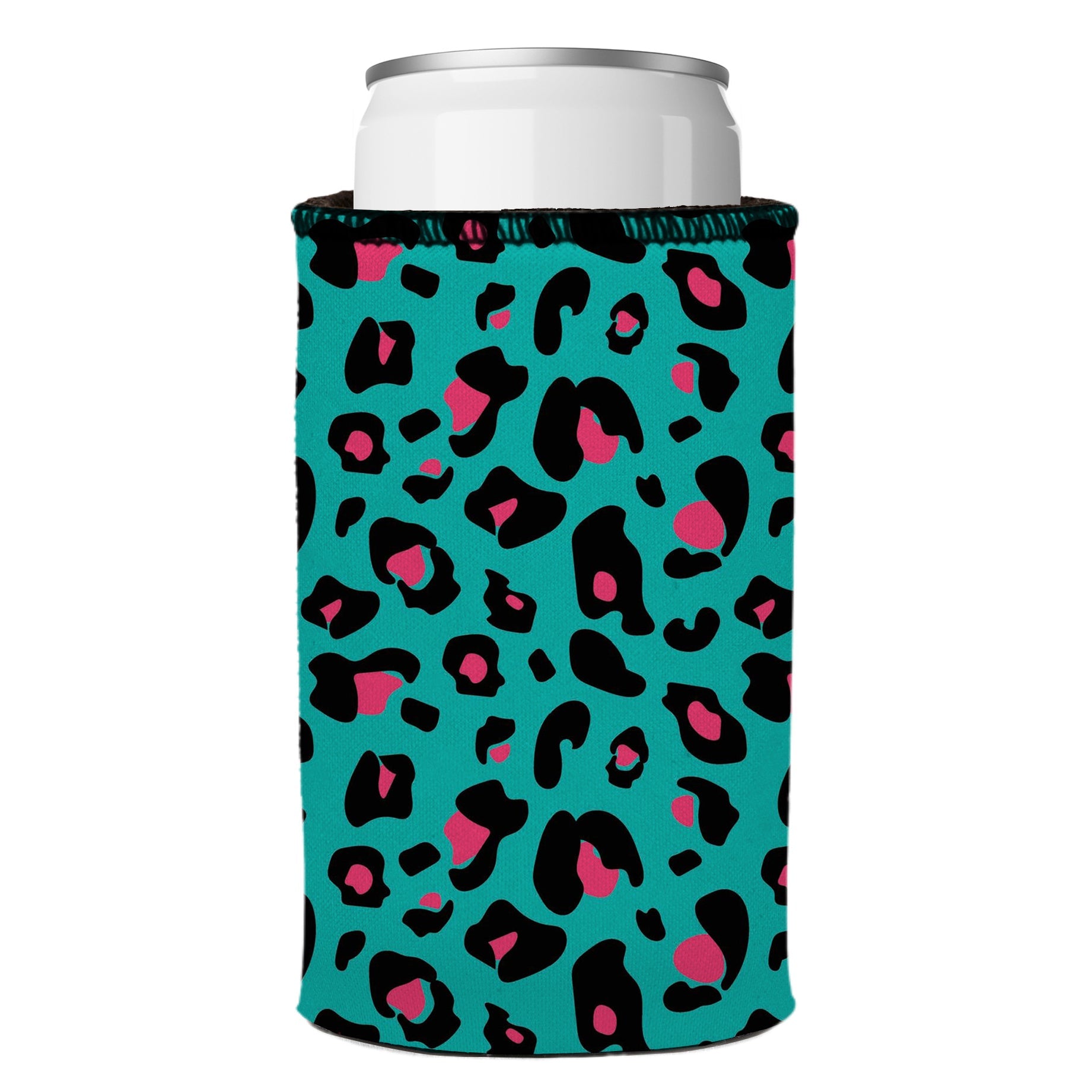 Stubbyz Teal Leopard Pattern Stubby Cooler 2-Pack