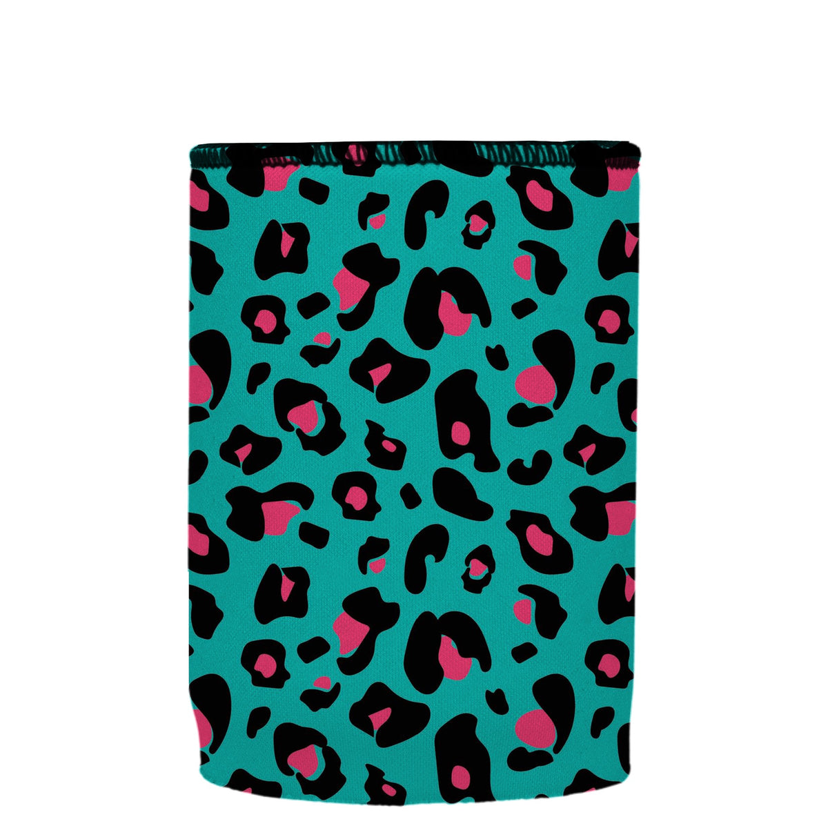 Stubbyz Teal Leopard Pattern Stubby Cooler, Australian Made by Stubbyz, view 3