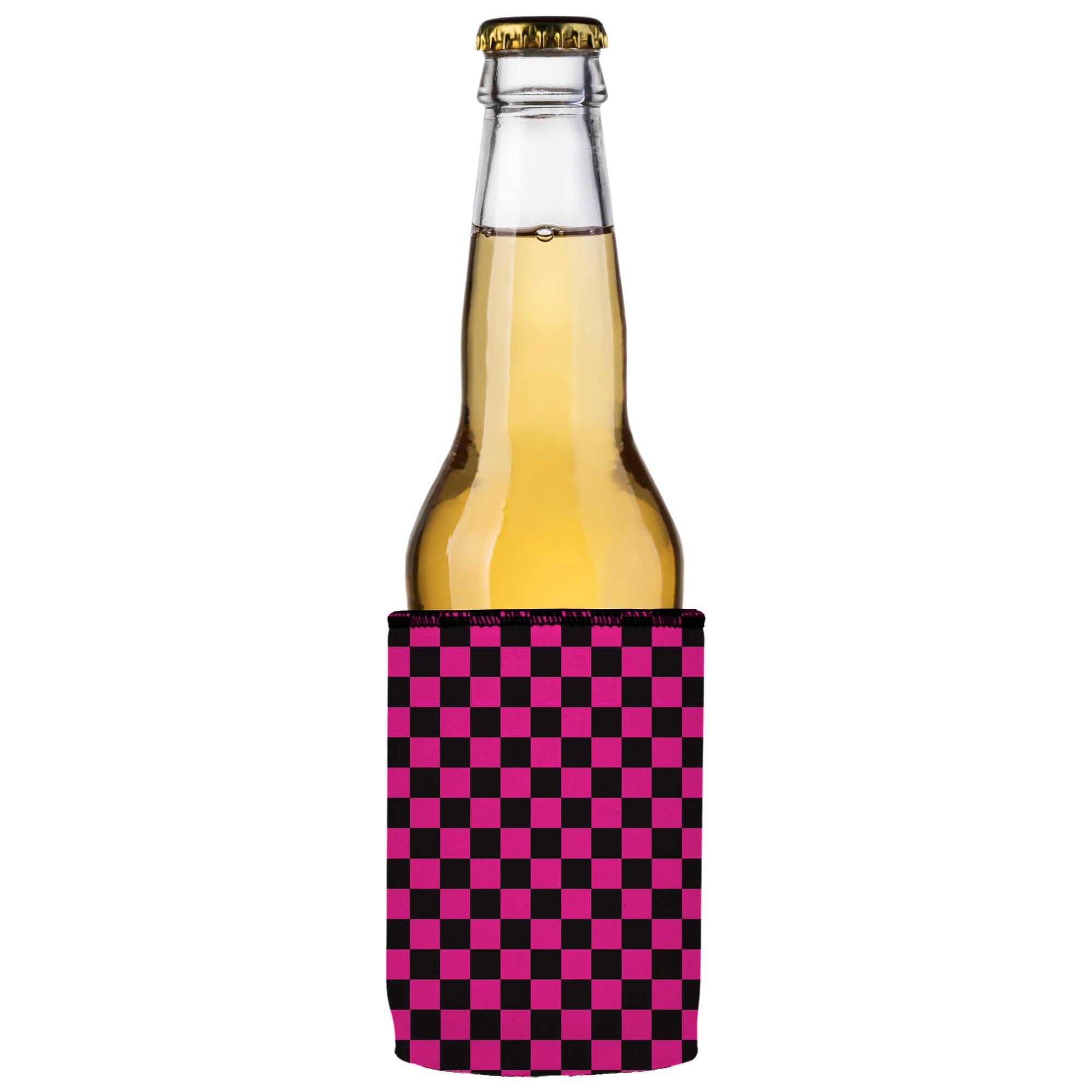 Stubbyz Pink Checkerboard Stubby Cooler 2-Pack