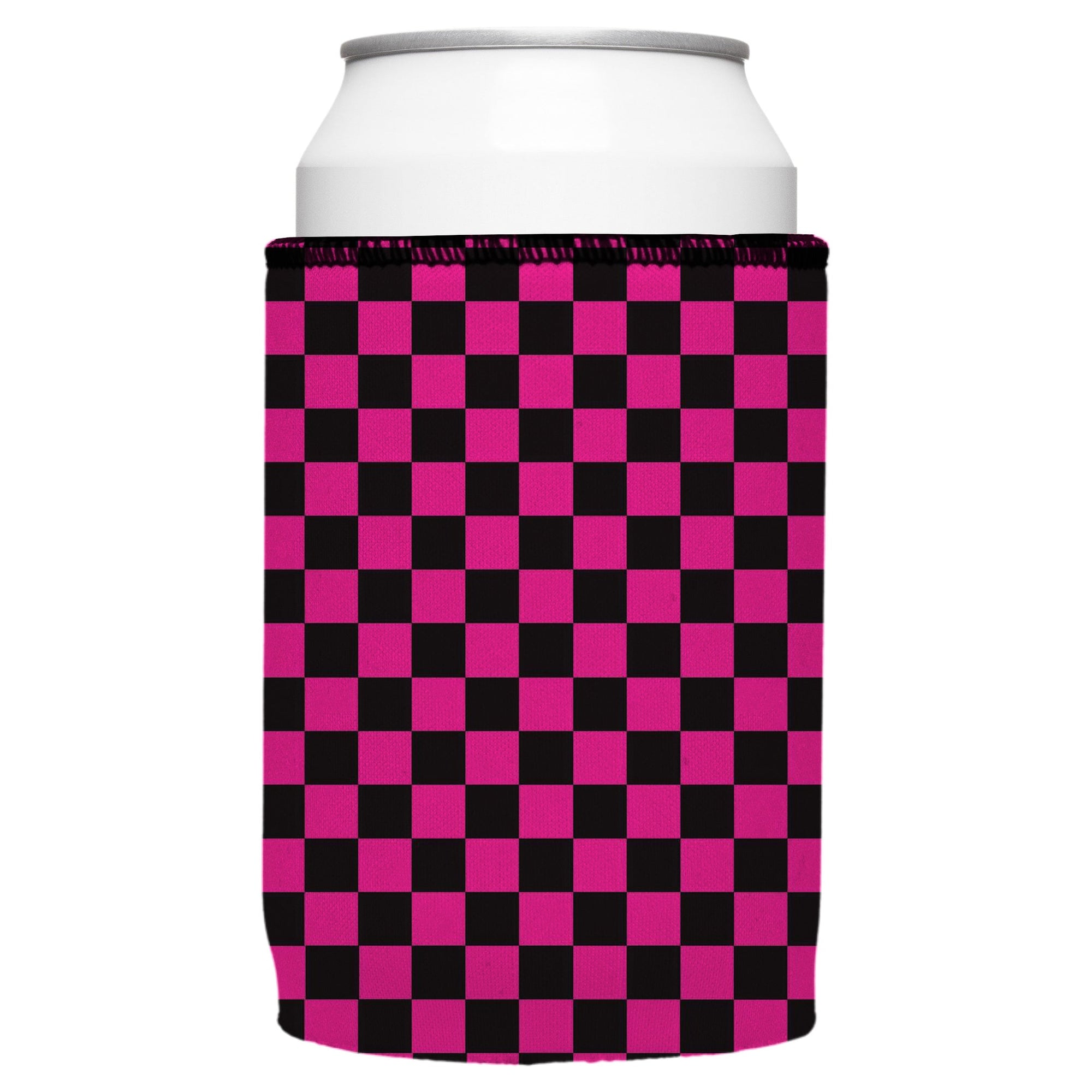 Stubbyz Pink Checkerboard Stubby Cooler 2-Pack