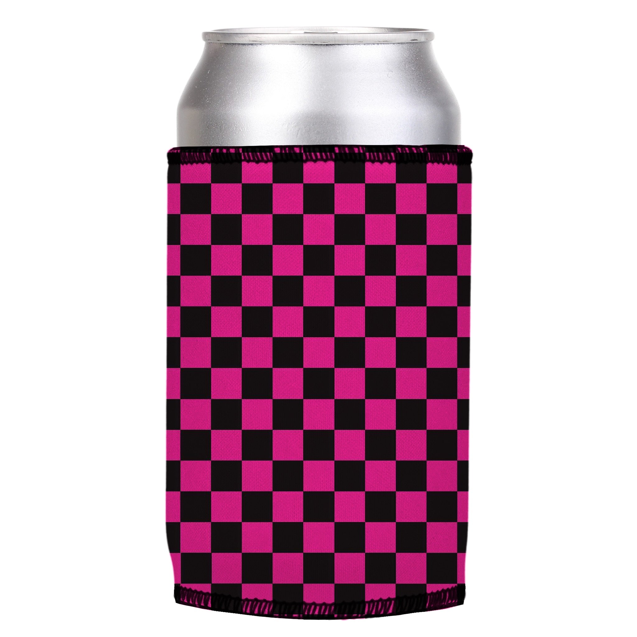 Stubbyz Pink Checkerboard Stubby Cooler