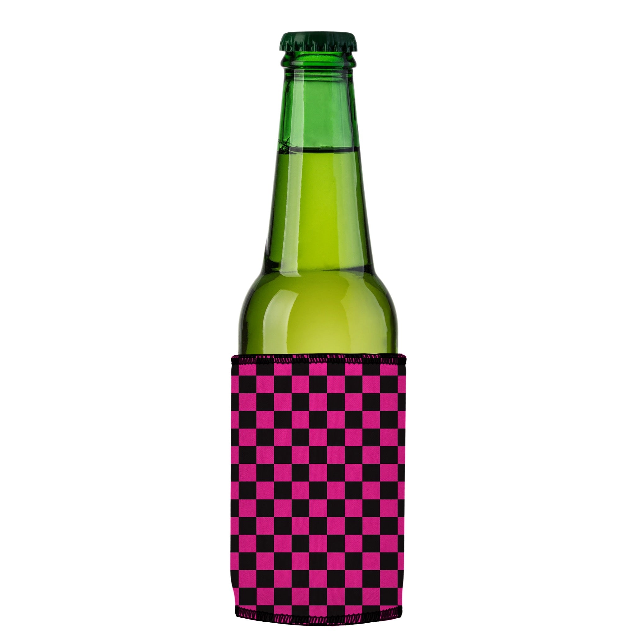 Stubbyz Pink Checkerboard Stubby Cooler