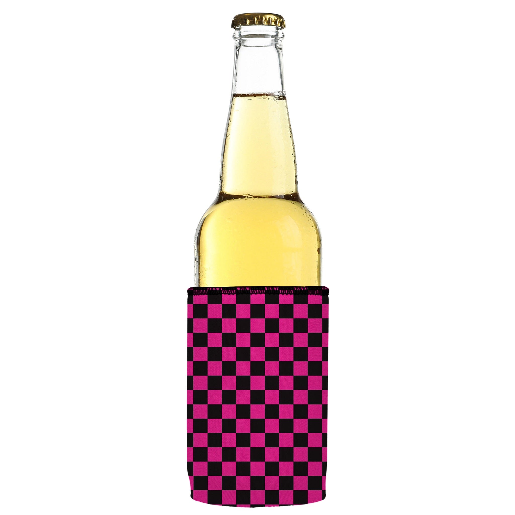 Stubbyz Pink Checkerboard Stubby Cooler