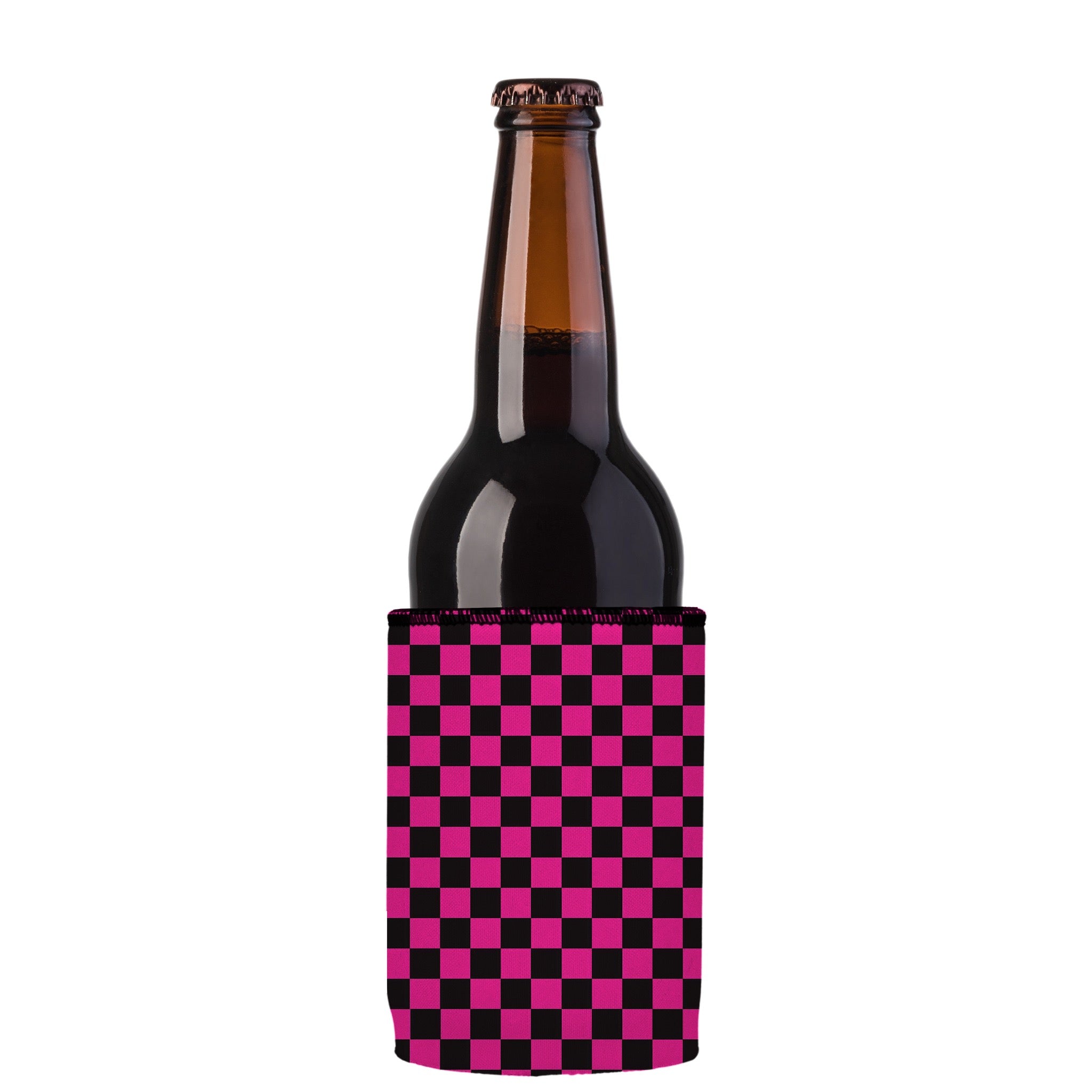 Stubbyz Pink Checkerboard Stubby Cooler