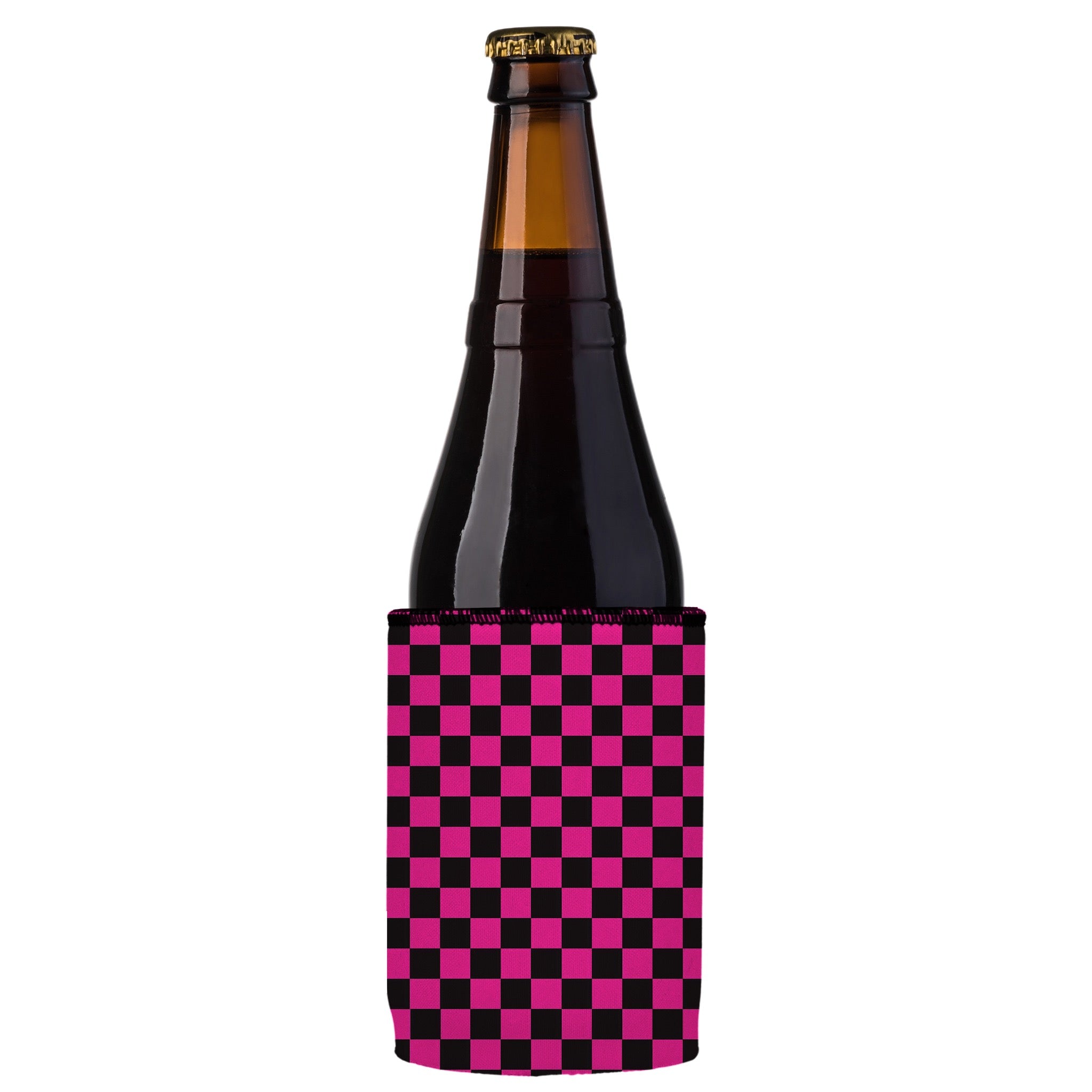 Stubbyz Pink Checkerboard Stubby Cooler