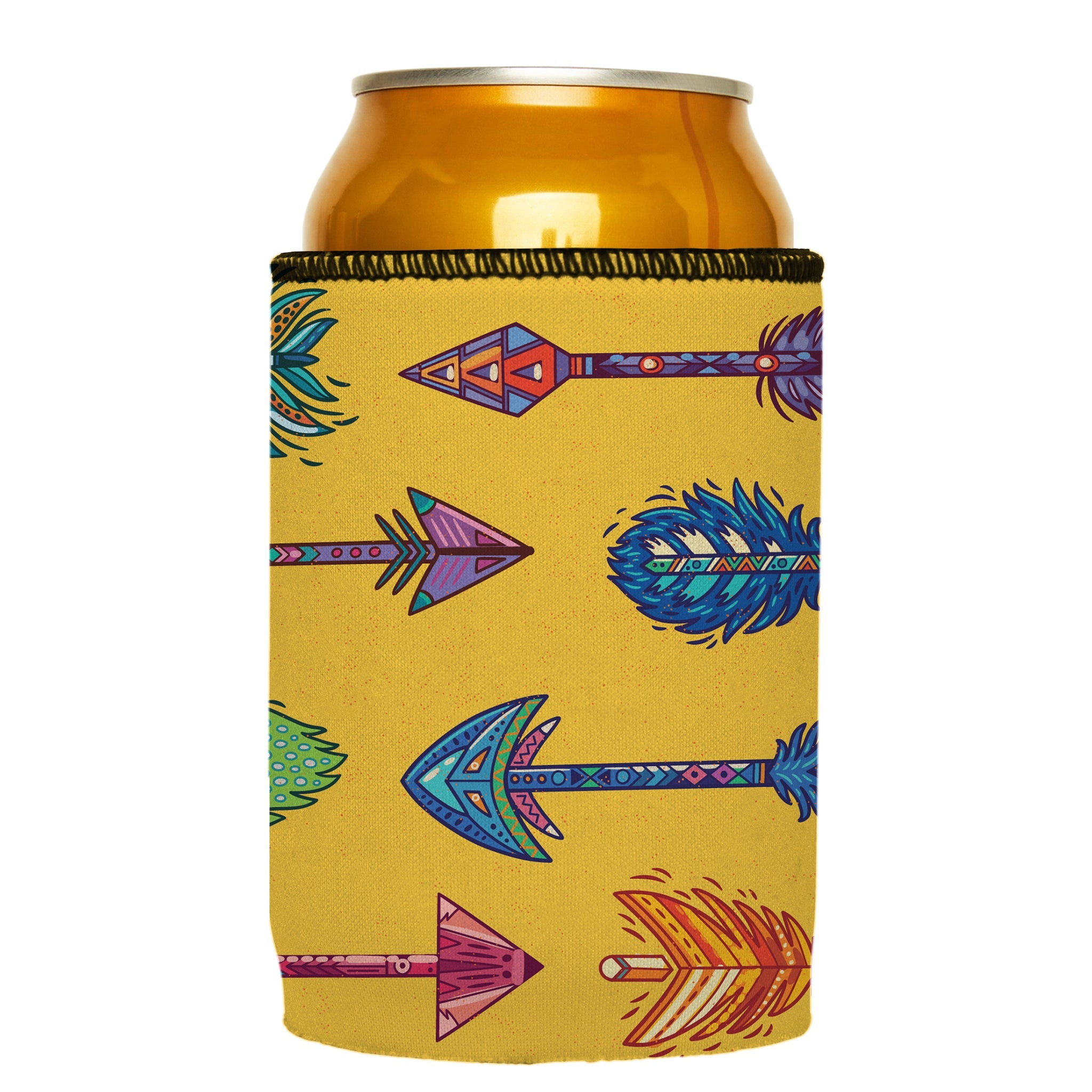 Stubbyz Yellow Boho Arrows Stubby Cooler 3-Pack