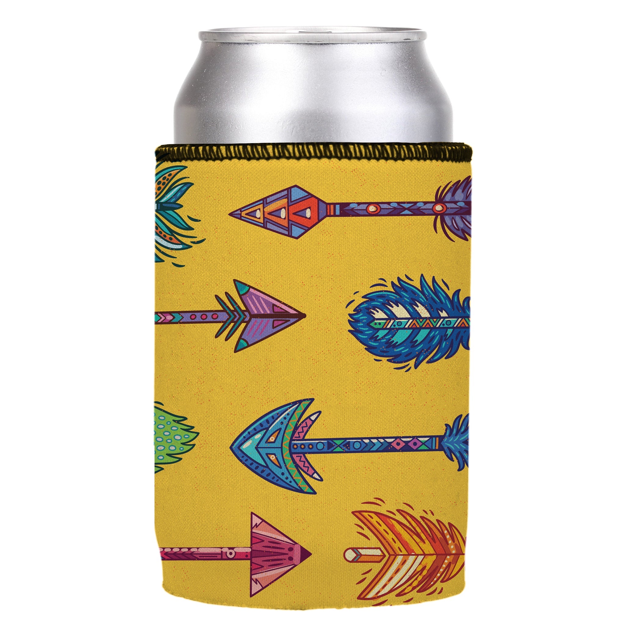 Stubbyz Yellow Boho Arrows Stubby Cooler 3-Pack