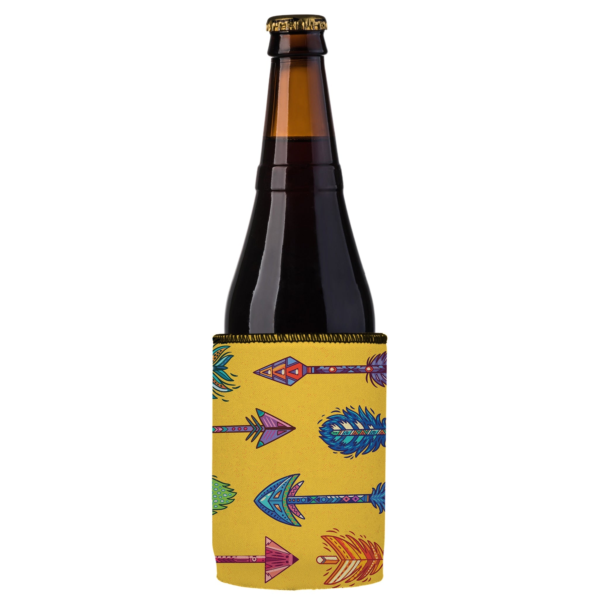 Stubbyz Yellow Boho Arrows Stubby Cooler 3-Pack