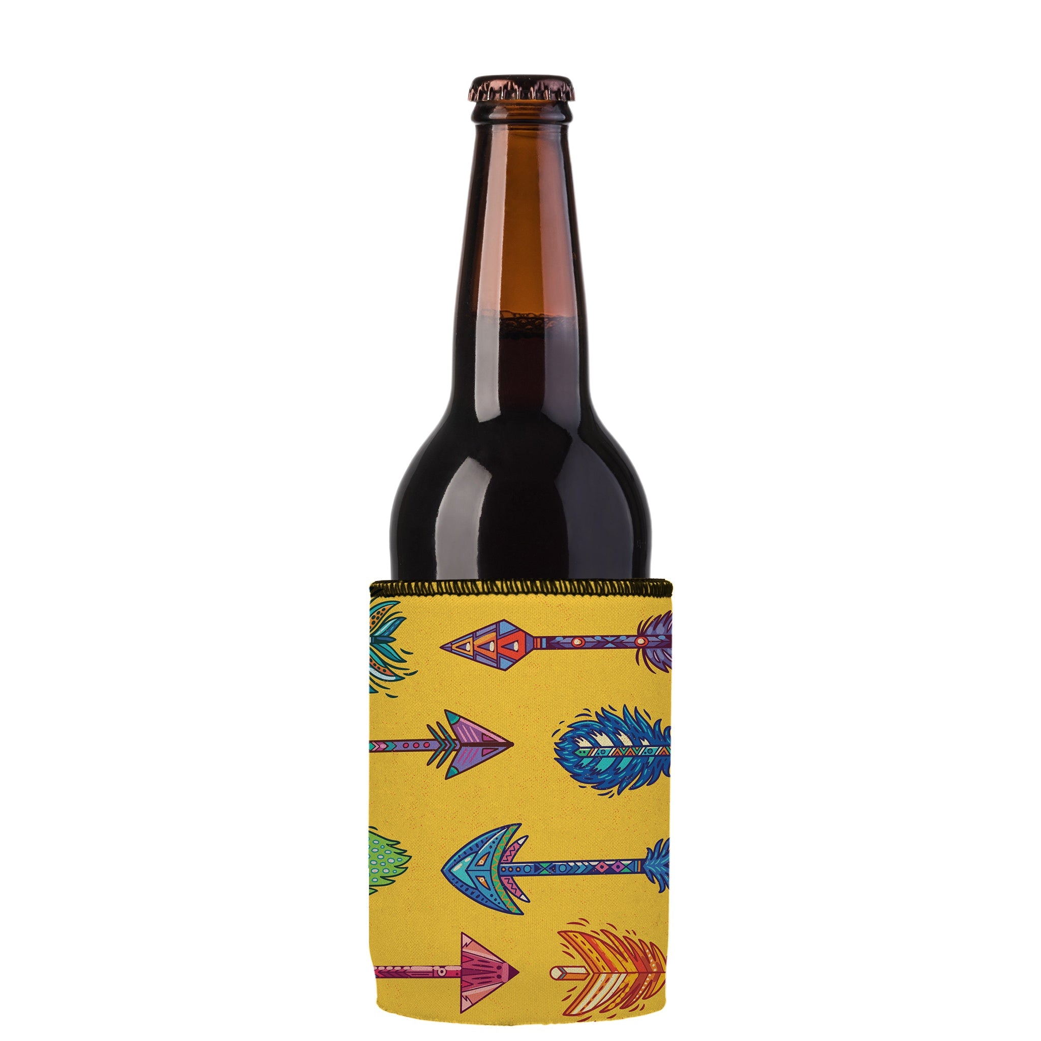 Stubbyz Yellow Boho Arrows Stubby Cooler 3-Pack