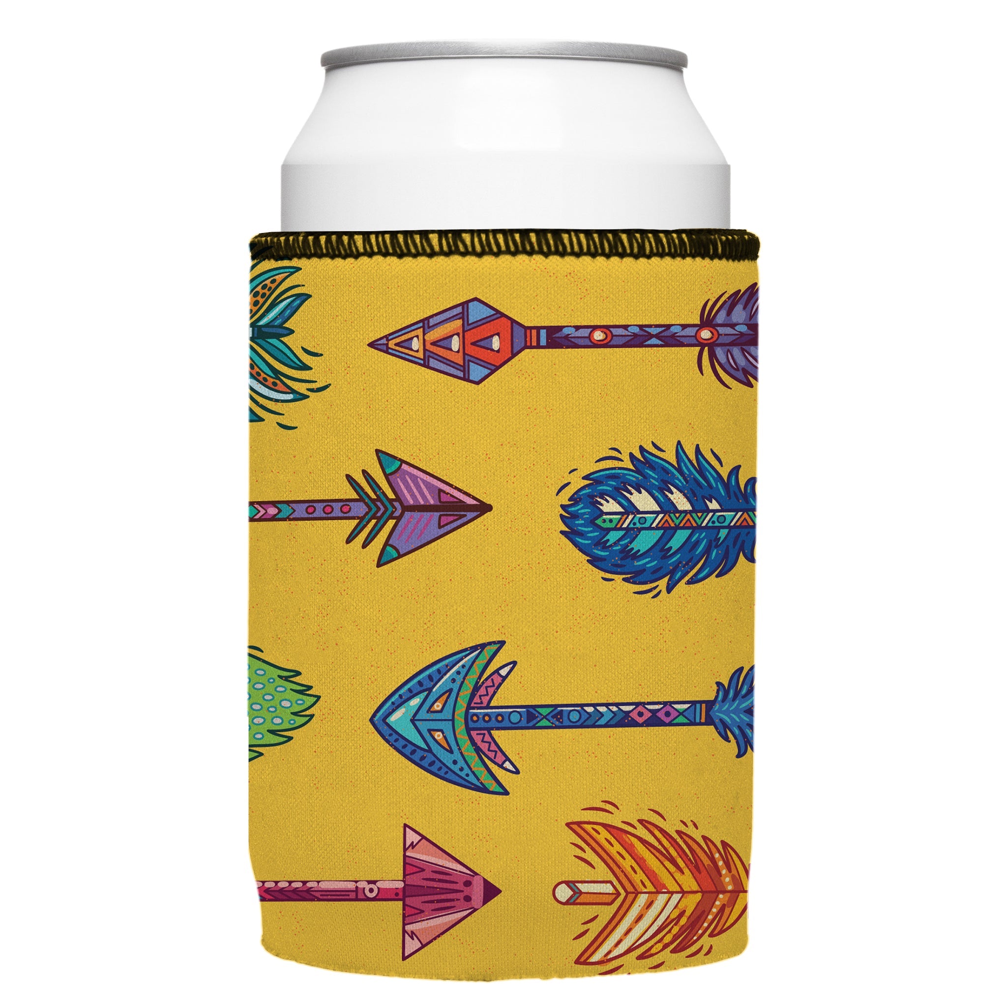 Stubbyz Yellow Boho Arrows Stubby Cooler 3-Pack