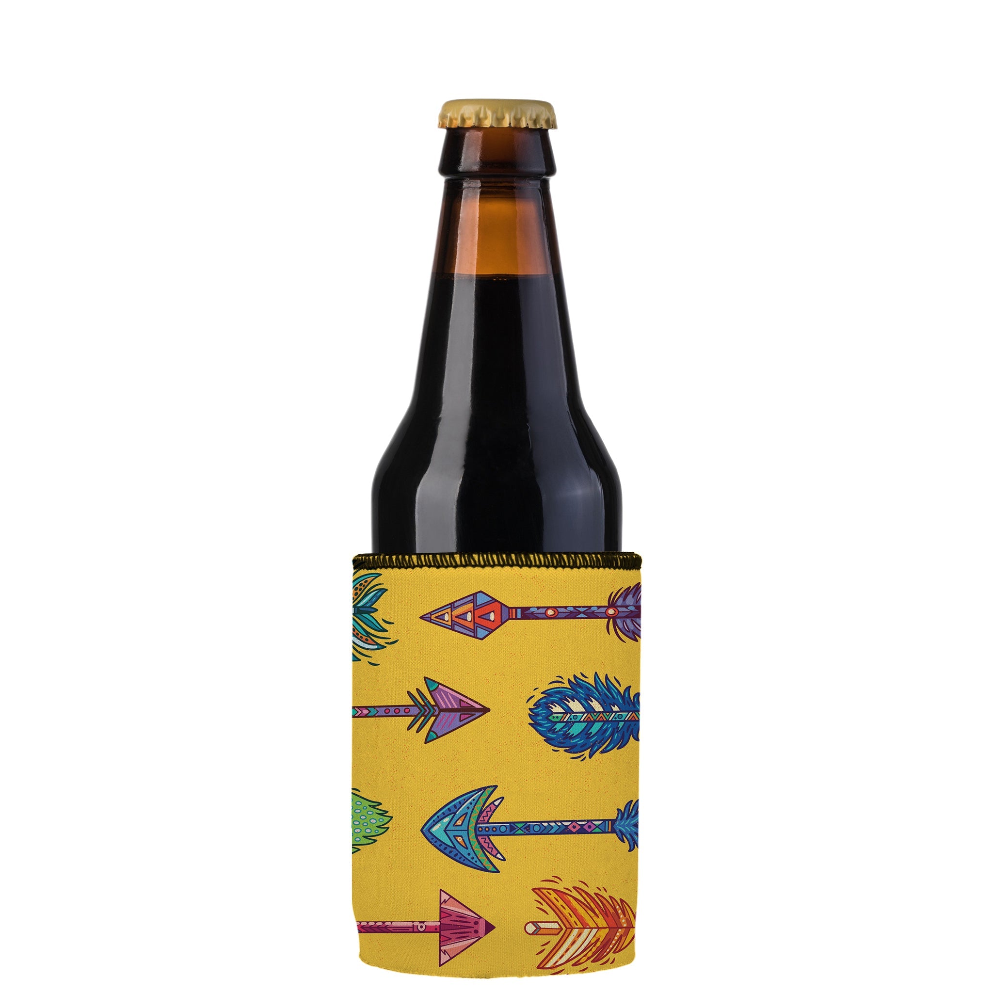 Stubbyz Yellow Boho Arrows Stubby Cooler 3-Pack