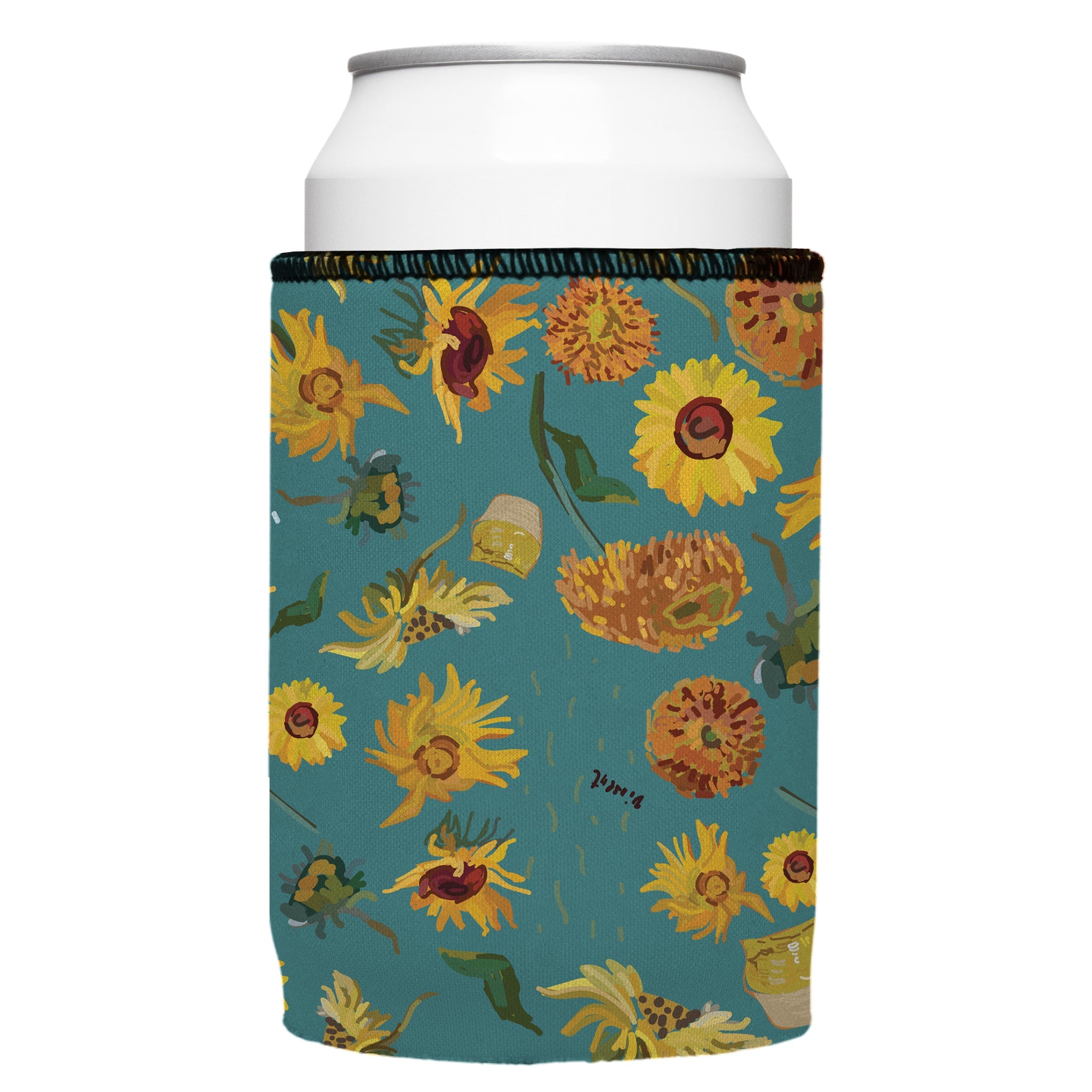 Stubbyz Blue Sunflowers Stubby Cooler 3-Pack