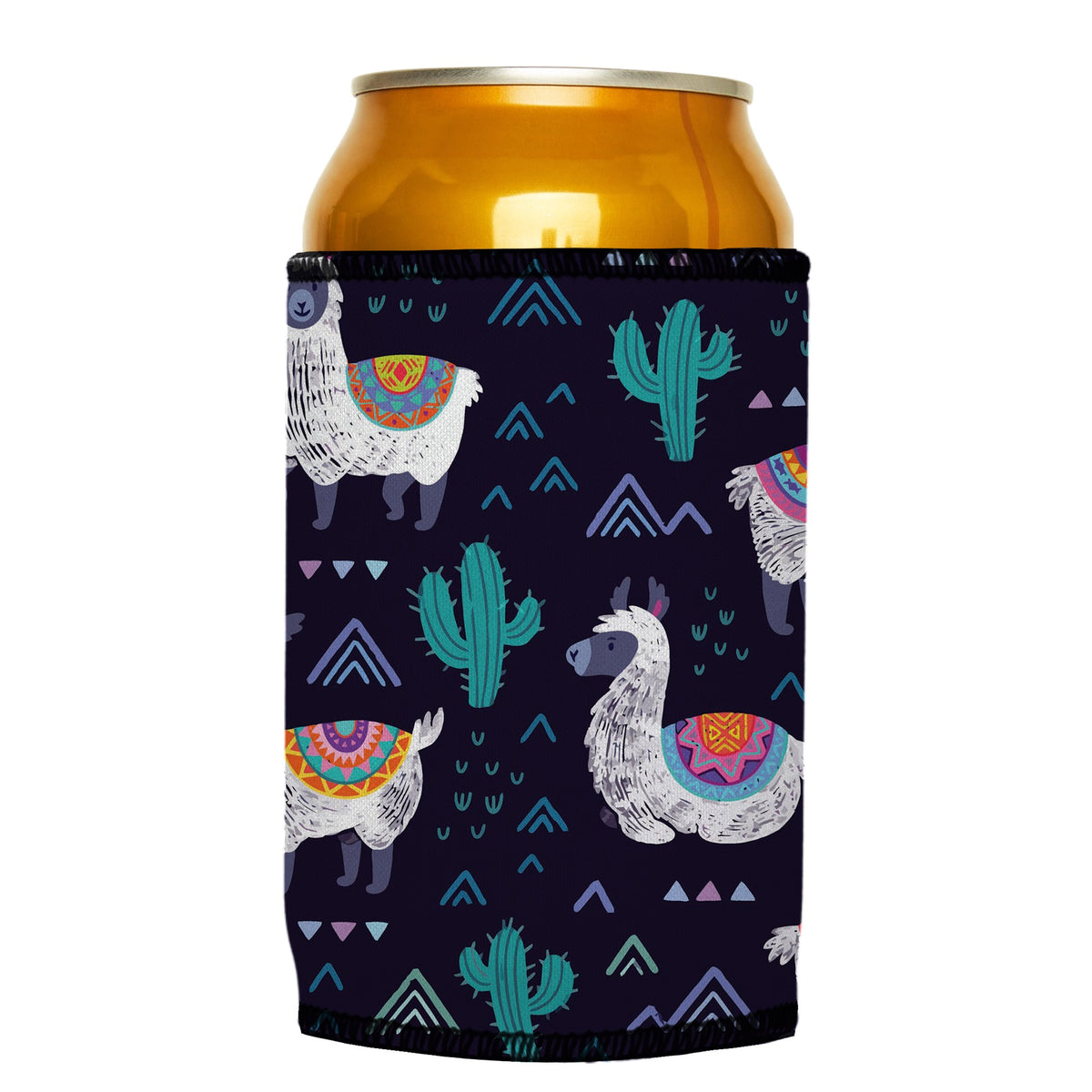 Alpaca & Llamas Stubbyz One Size cooler on a standard can