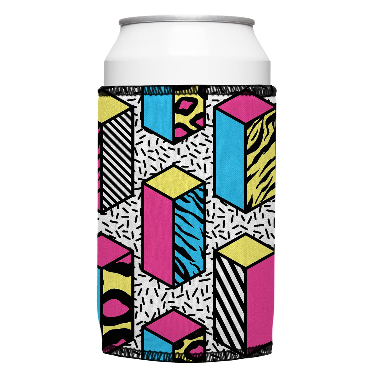 80s Allover Stubbyz One Size cooler on a standard bottle
