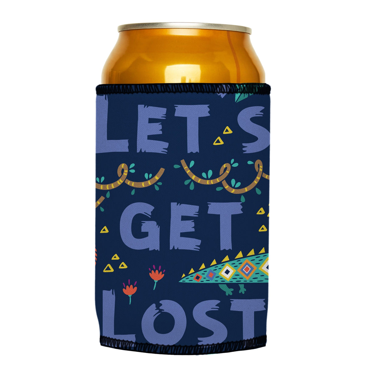 Lets Get Lost in the Wild Stubbyz One Size cooler on a standard can