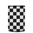 Small Checkerboard Stubbyz One Size baseless stubby cooler, shown flat