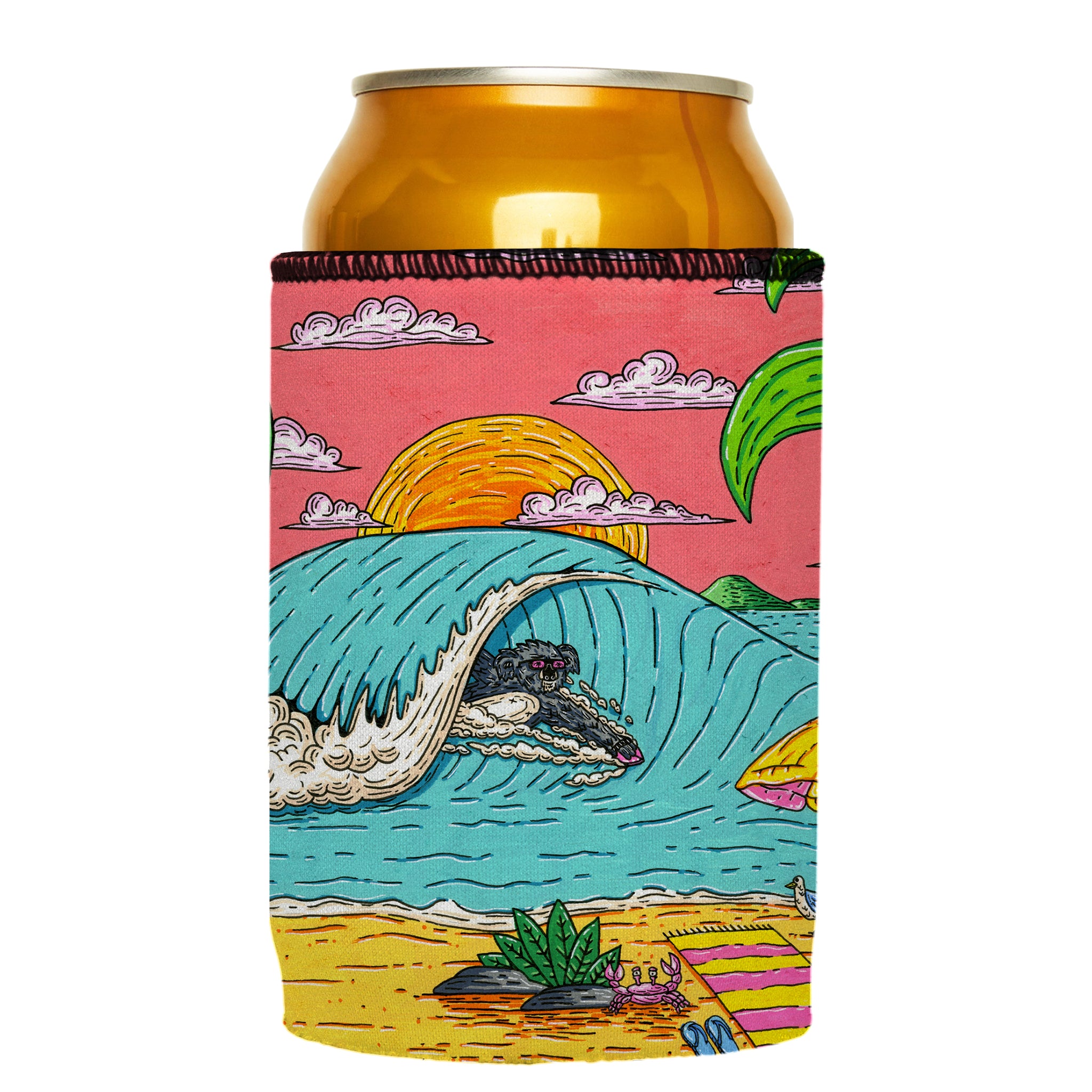 Stubbyz x Mulga Barry the Bodysurfing Koala Stubby Cooler