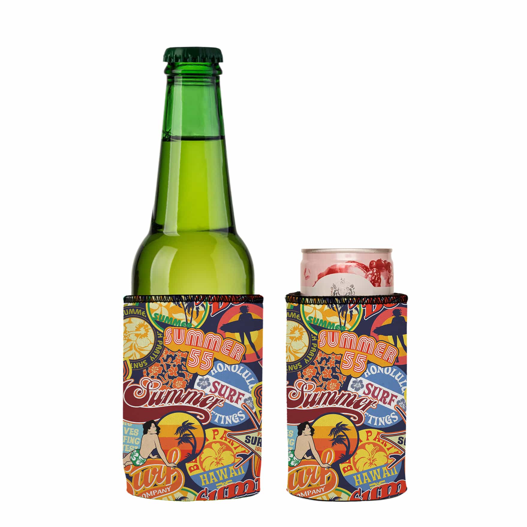 Stubbyz Vintage Summer Stubby Cooler 2-Pack