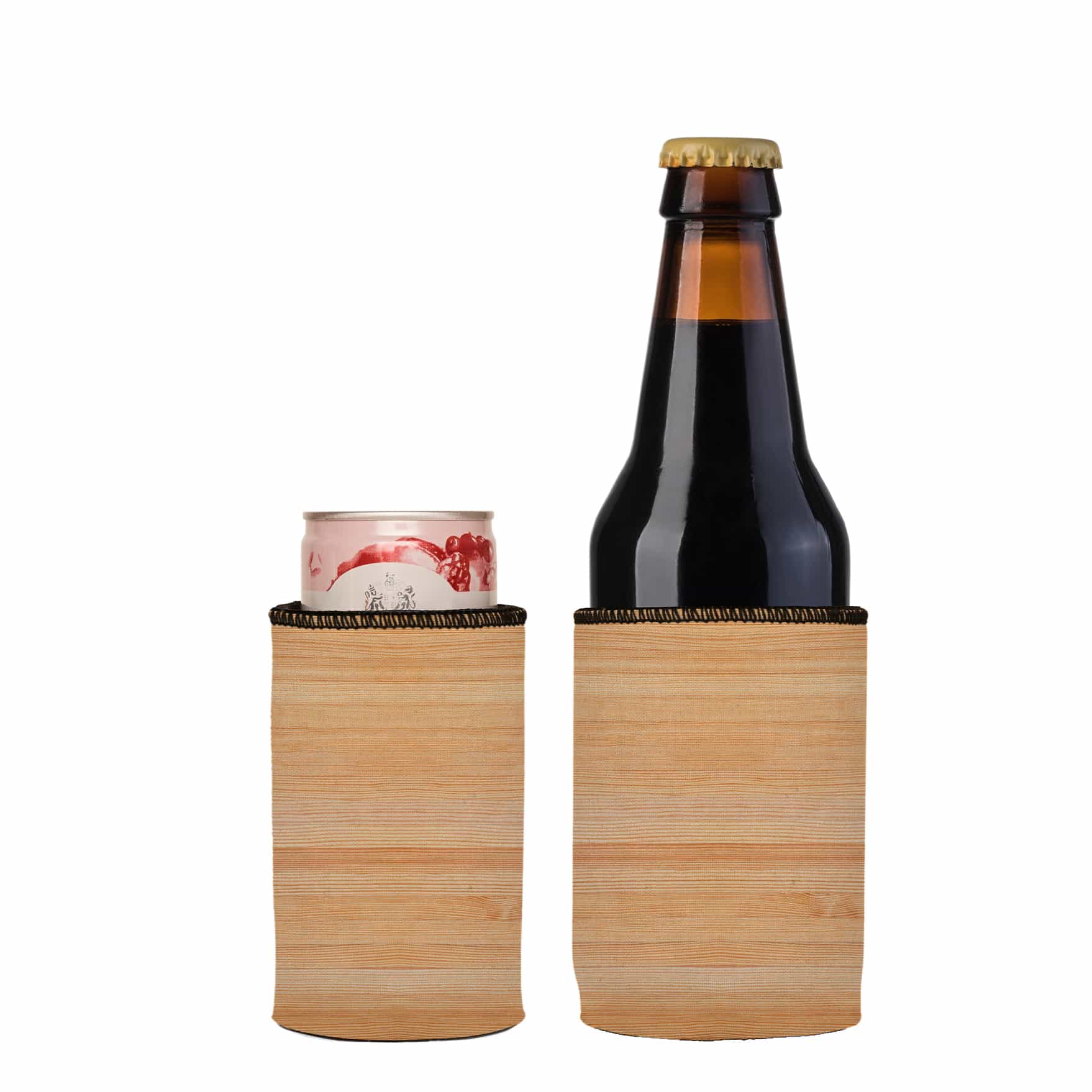 Stubbyz Wood Grain Stubby Cooler 2-Pack